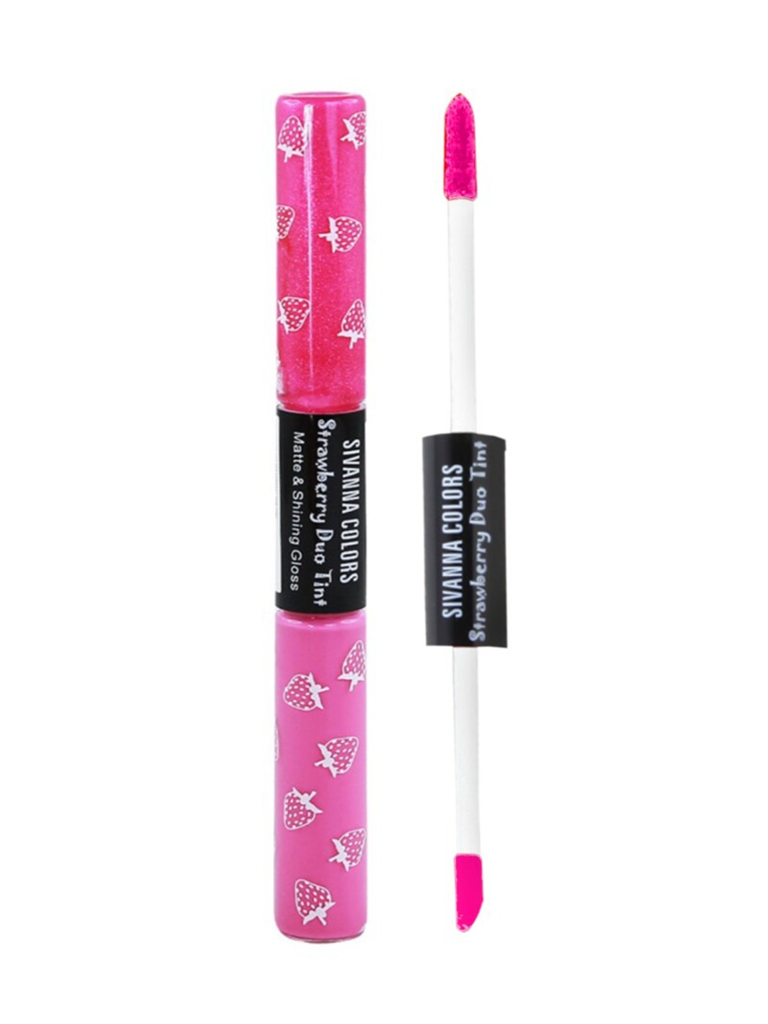

Sivanna Colors 2 in 1 Strawberry Duo Tint Matte & Shining Lip Gloss - DK035 12, Fuchsia