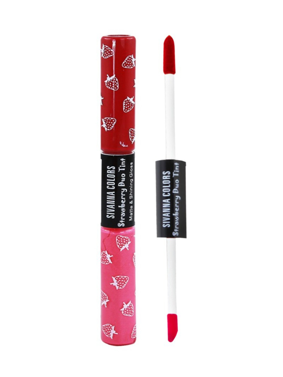 

Sivanna Colors 2 in 1 Strawberry Duo Tint Matte & Shining Lip Gloss - DK035 03, Maroon