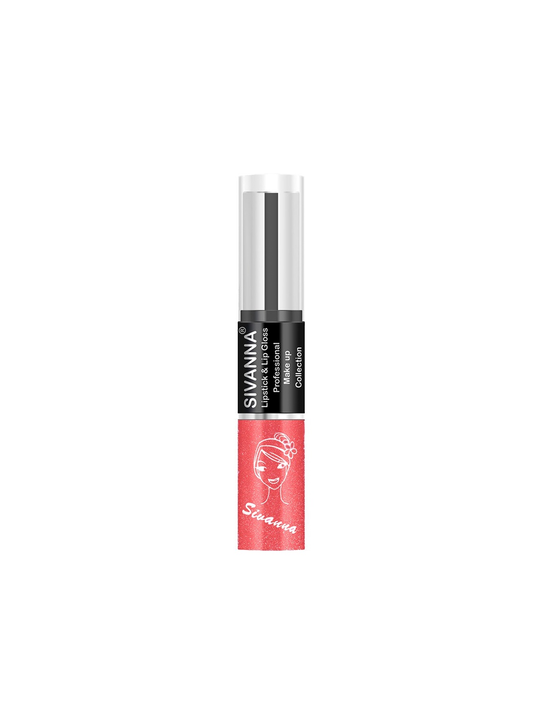 

Sivanna Colors 2-in-1 Professional Makeup Lipstick & Lip Gloss - DK061 22, Rose gold