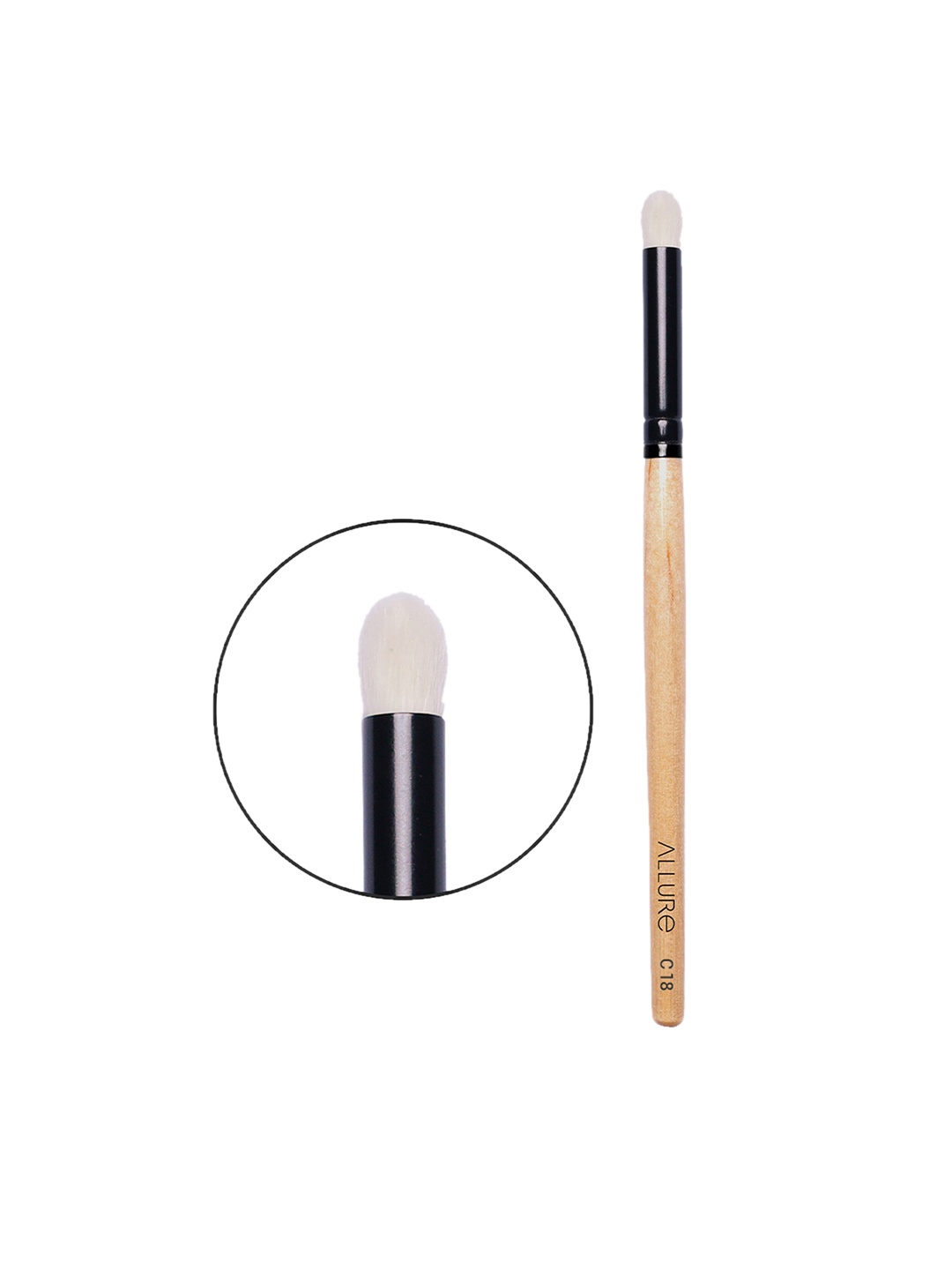 

ALLURE Wooden Round Crease Eye Brush C-18, Beige
