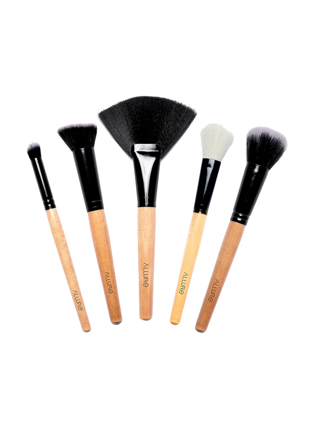 

ALLURE Set of 5 Wooden Face Makeup Brushes ACKF2-05, Beige