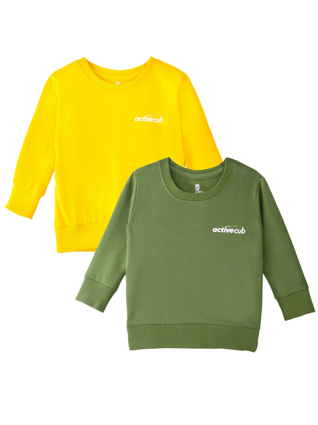 

Cuddles for Cubs Pack of 2 Kids Green & Yellow Sweatshirt