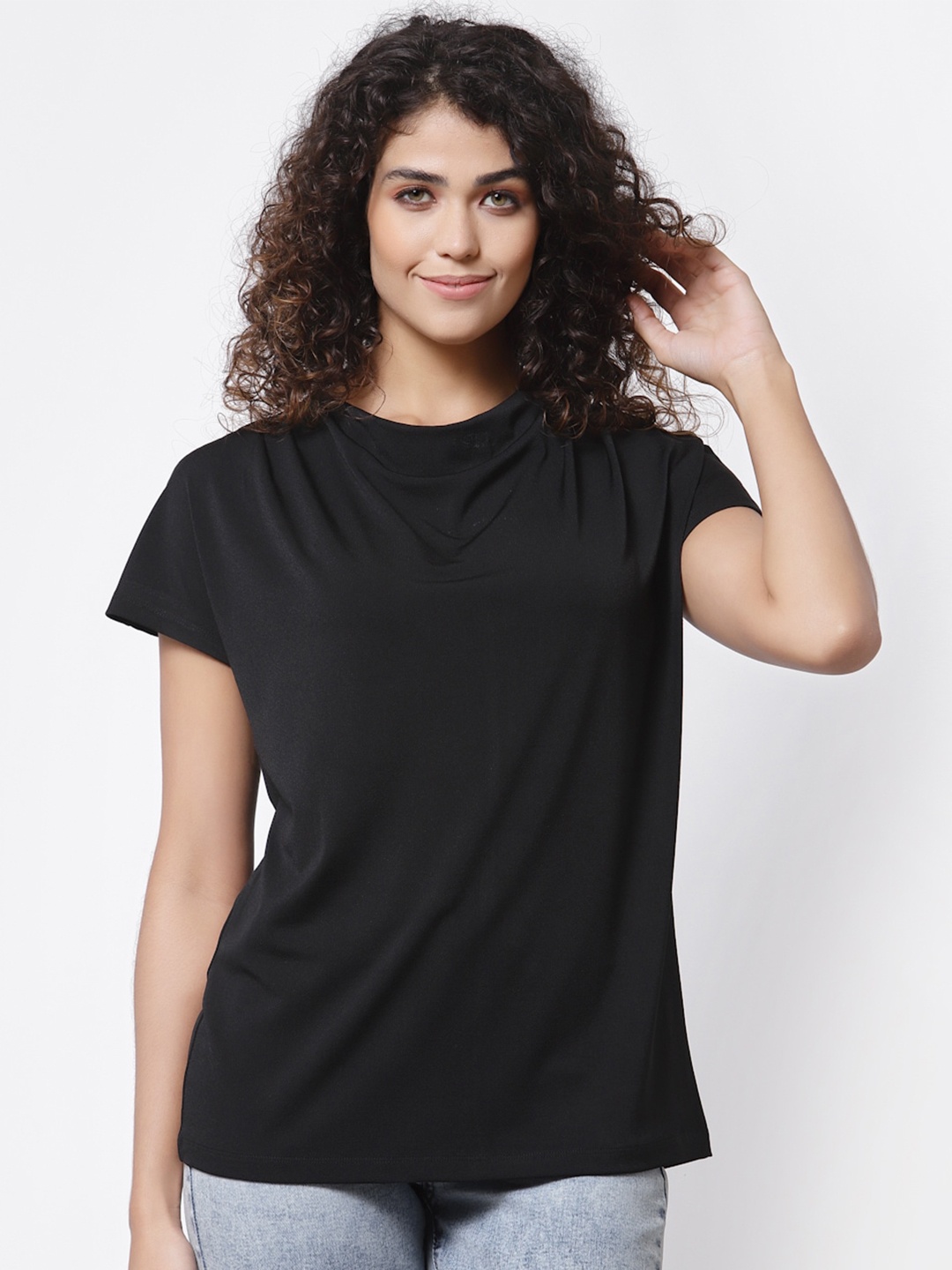 

Mode by Red Tape Women Black T-shirt