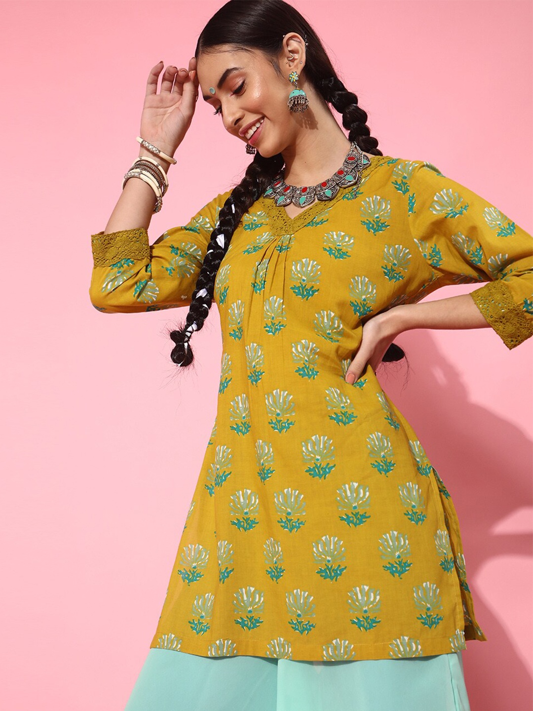 

STREET 9 Stylish Mustard Pure Cotton Kurti