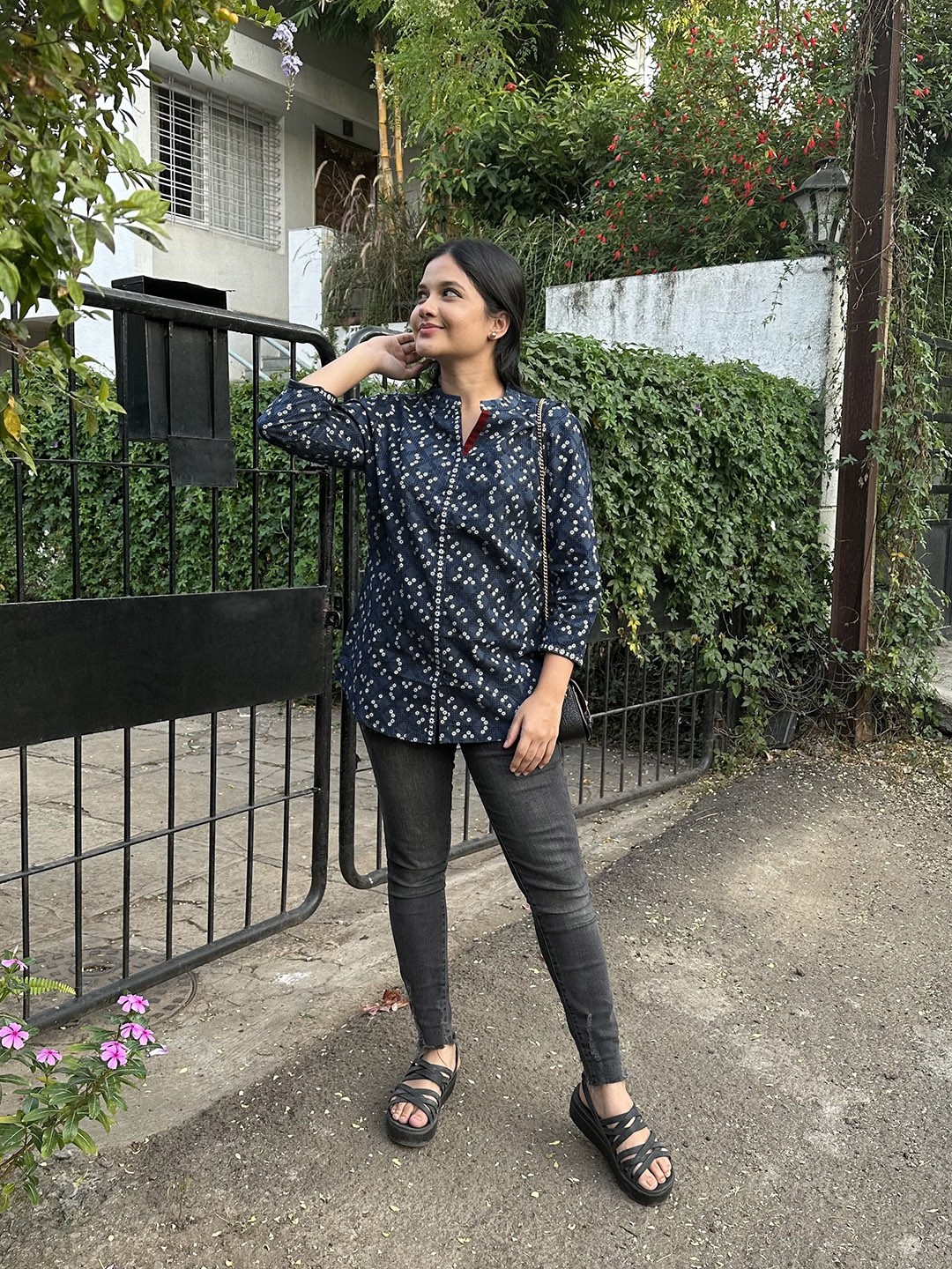 

STREET 9 Stunning Blue Pure Cotton Kurti