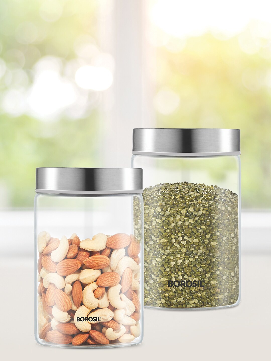 

BOROSIL Endura Set of 2 Transparent Air-Tight Storage Containers