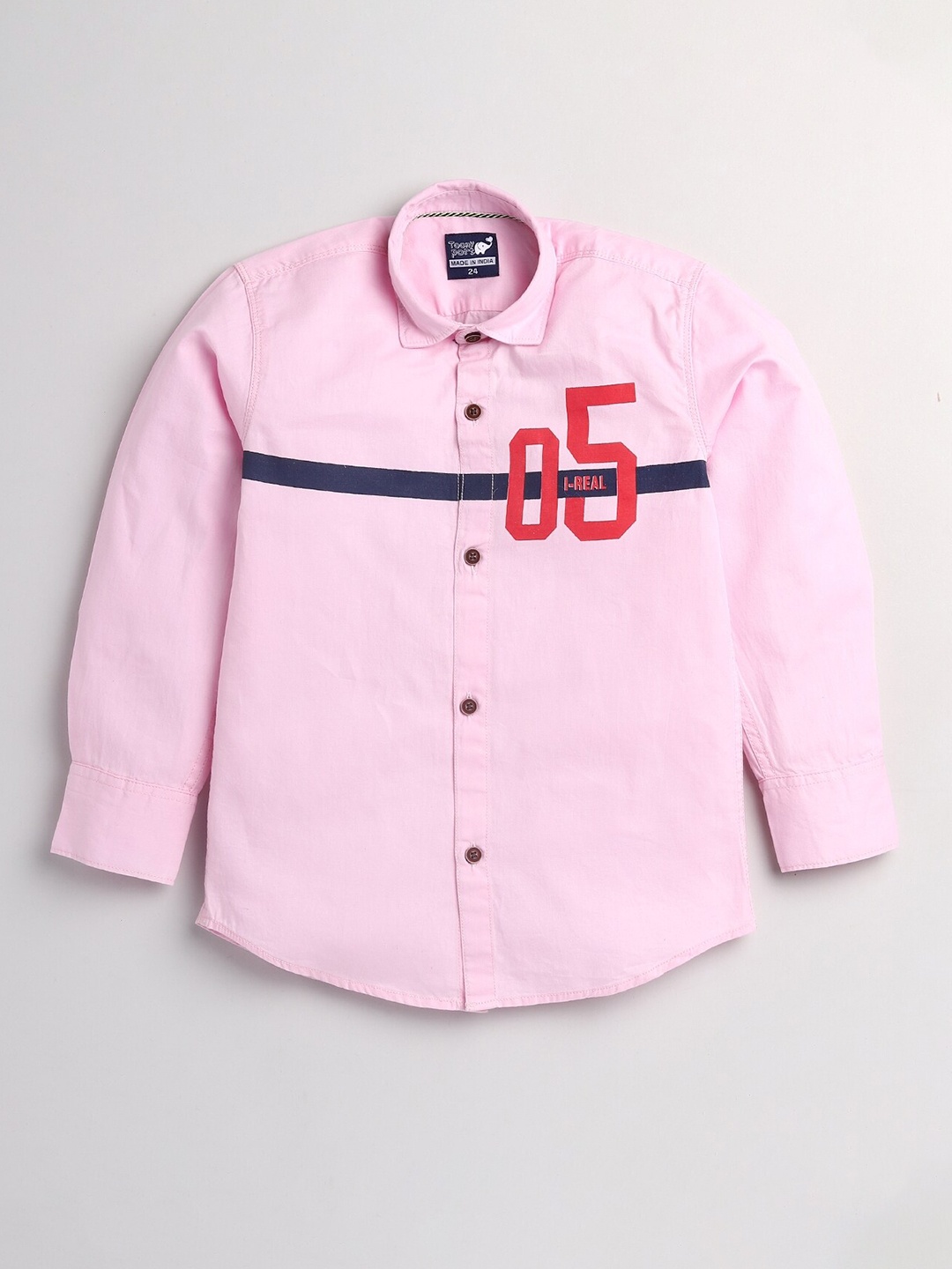 

Toonyport Boys Pink Casual Cotton Shirt