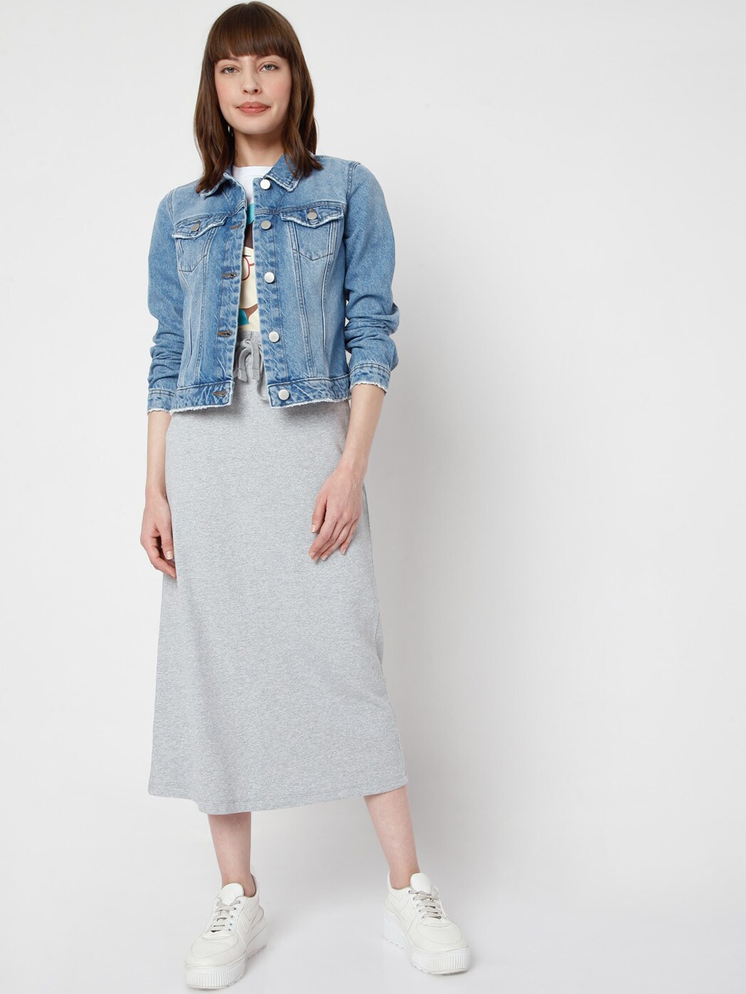 

Vero Moda Women Blue Denim Jacket