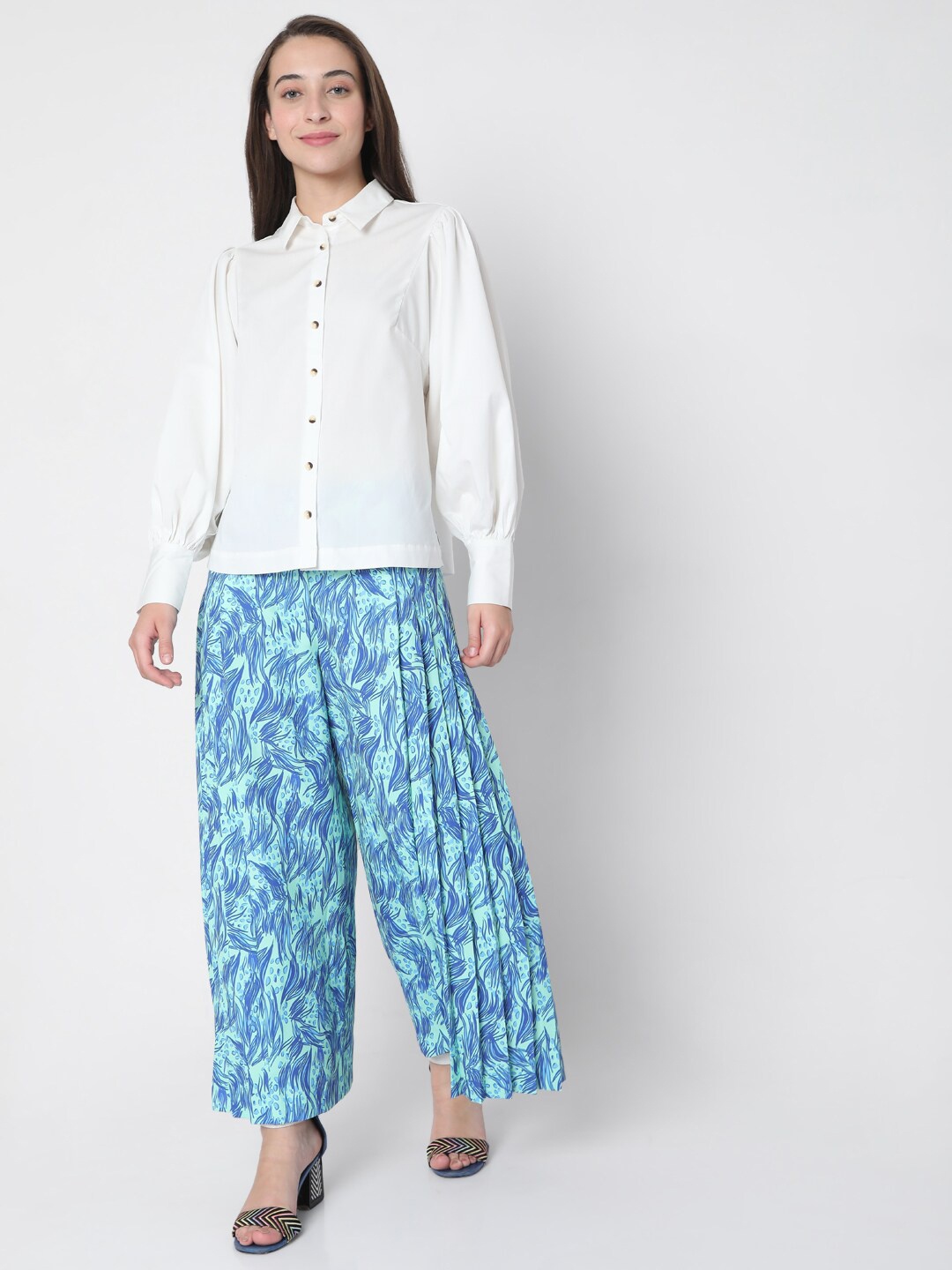 

Vero Moda White Cotton Casual Shirt