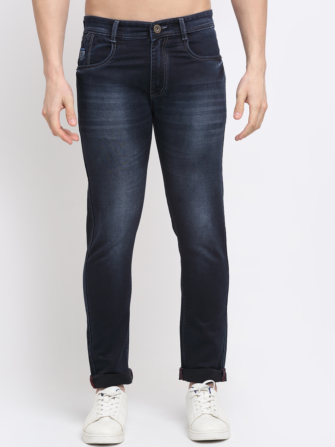 

Rodamo Men Blue Slim Fit Heavy Fade Stretchable Denim Jeans