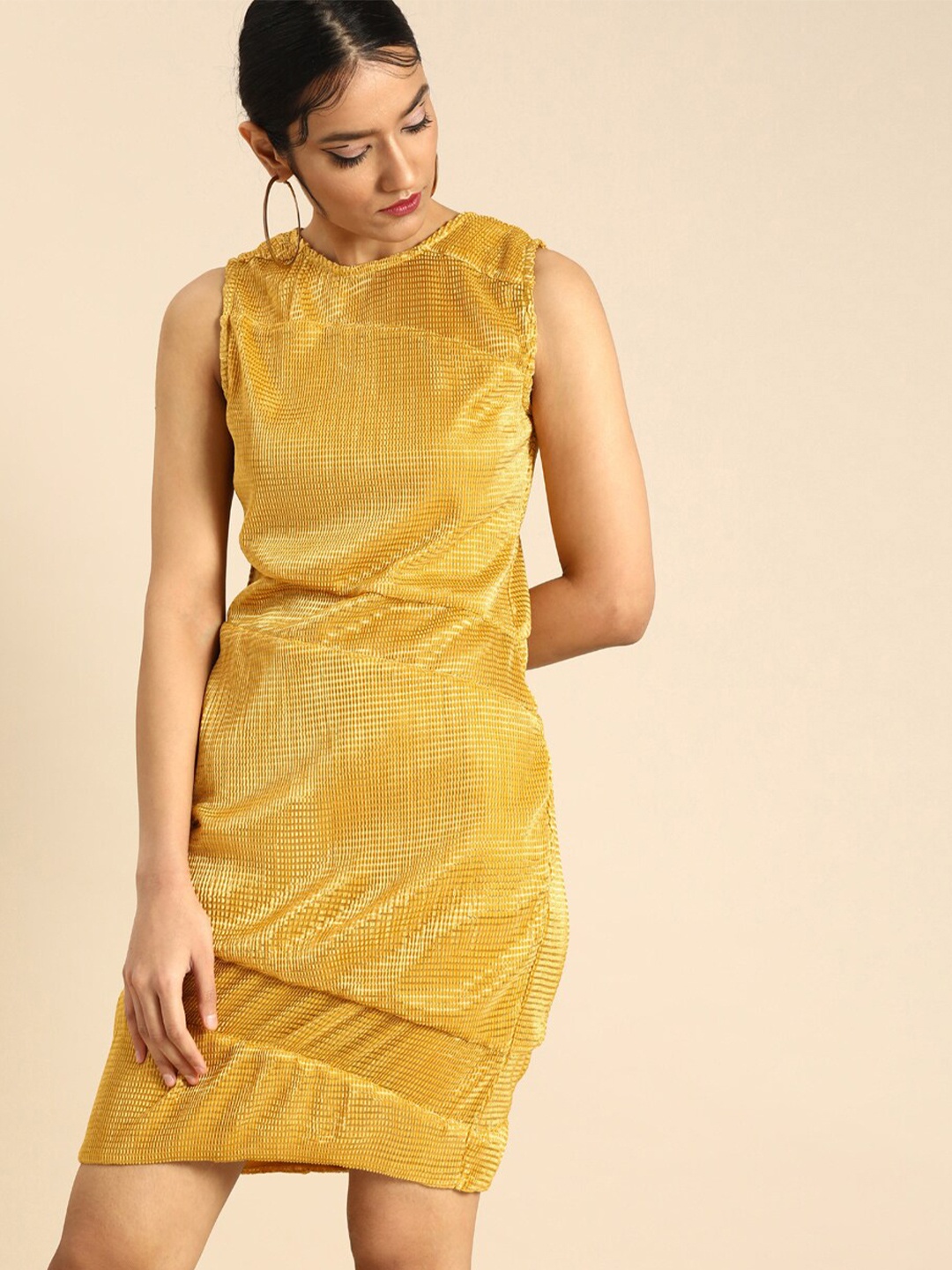 

DODO & MOA Mustard Yellow Sheath Dress