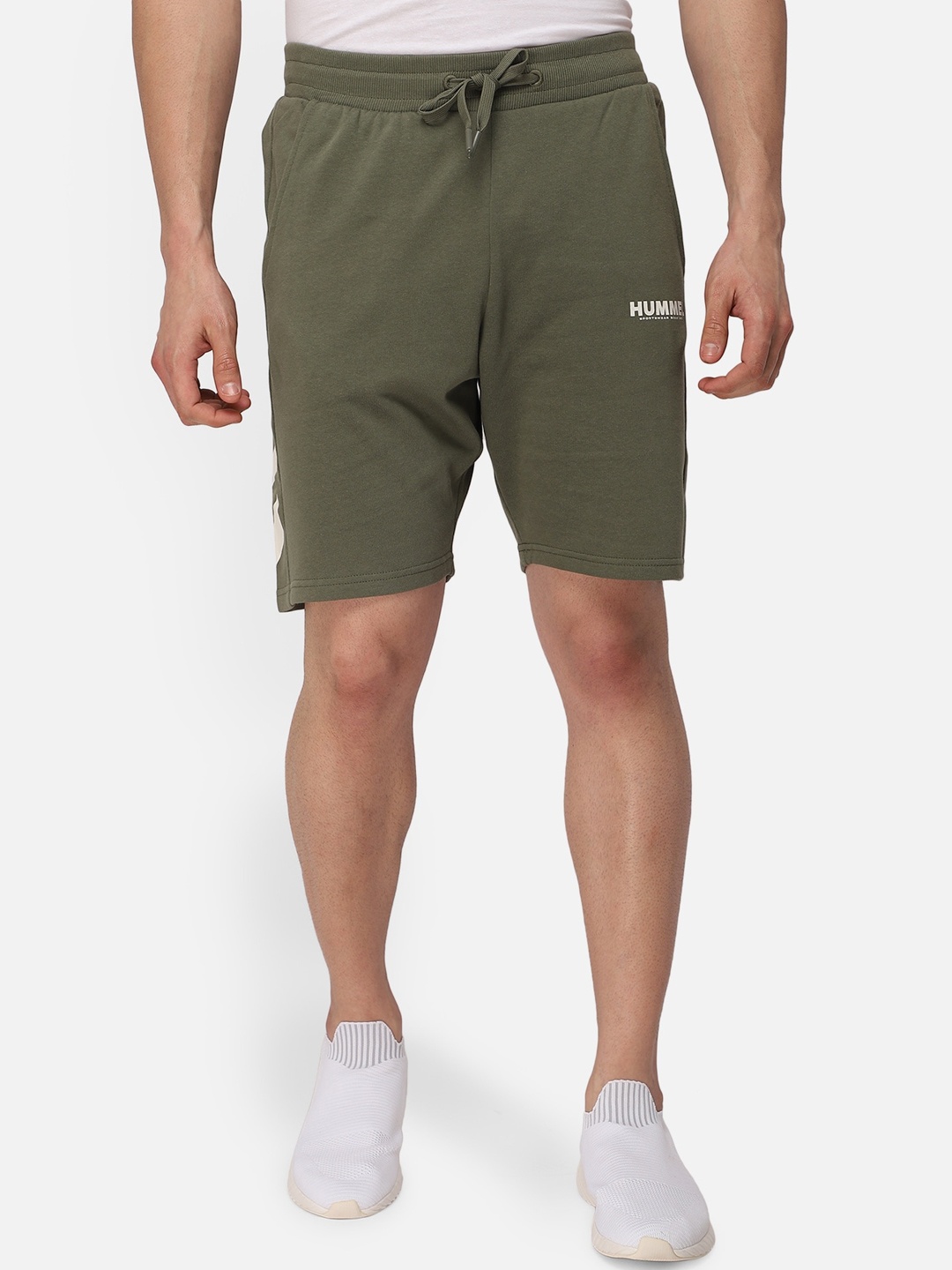 

hummel Men Olive Green Sports Shorts