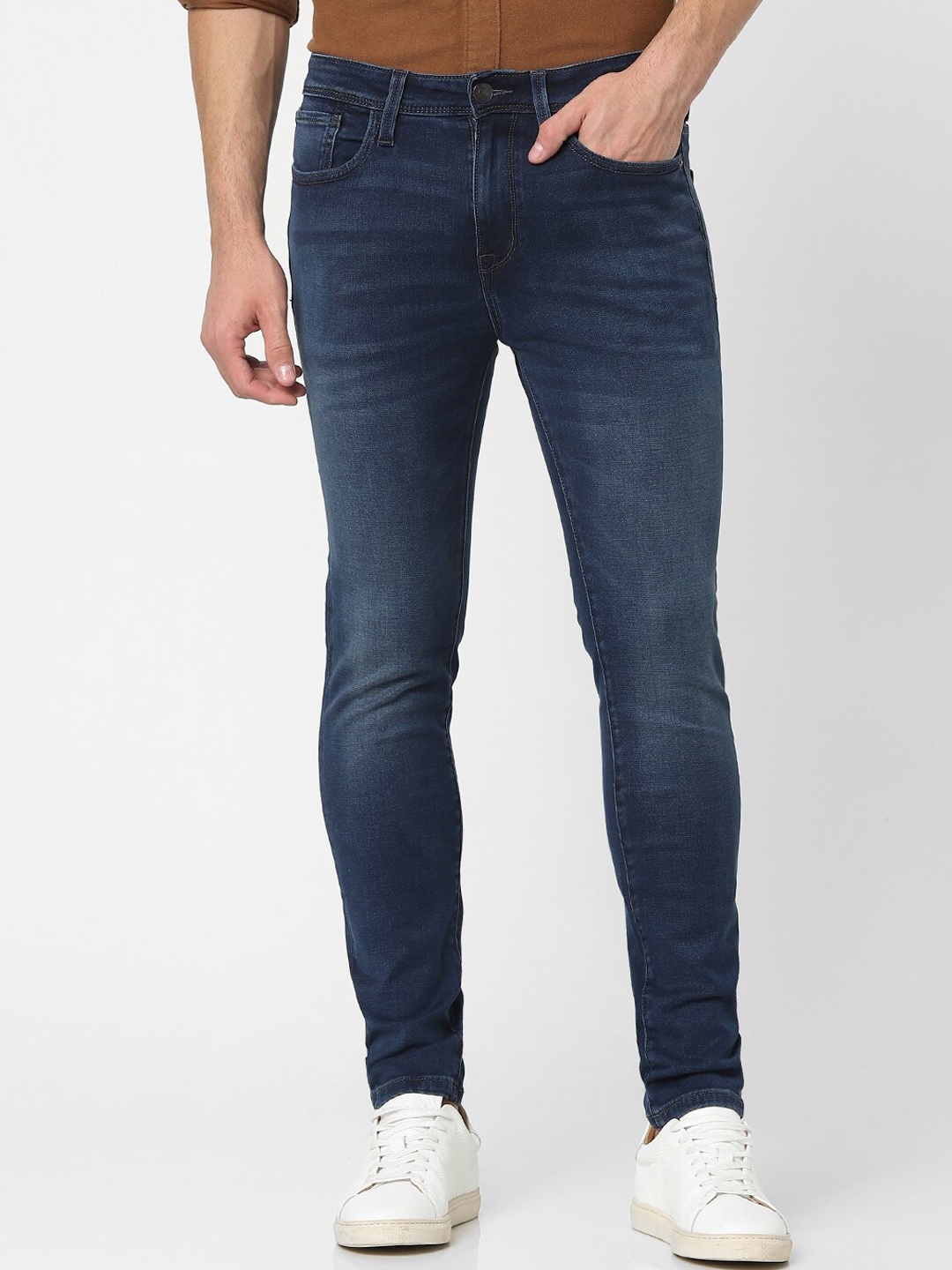 

SELECTED Men Blue Slim Fit Heavy Fade Cotton Jeans