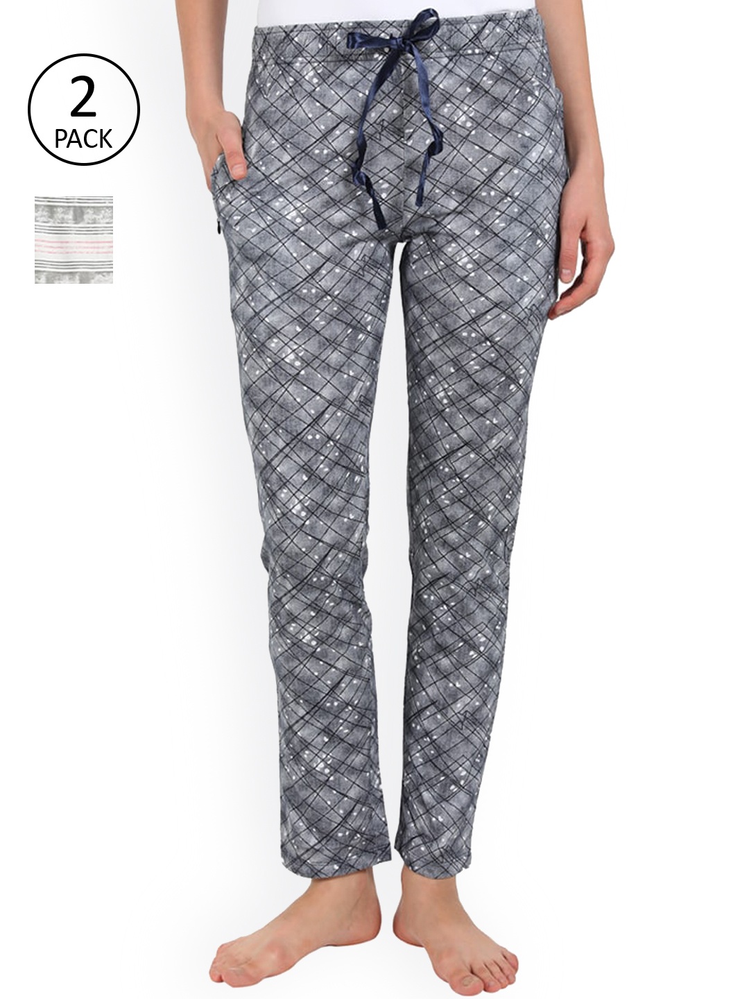 

GROVERSONS Paris Beauty Women Assorted Pack of 2 Printed Lounge Pants