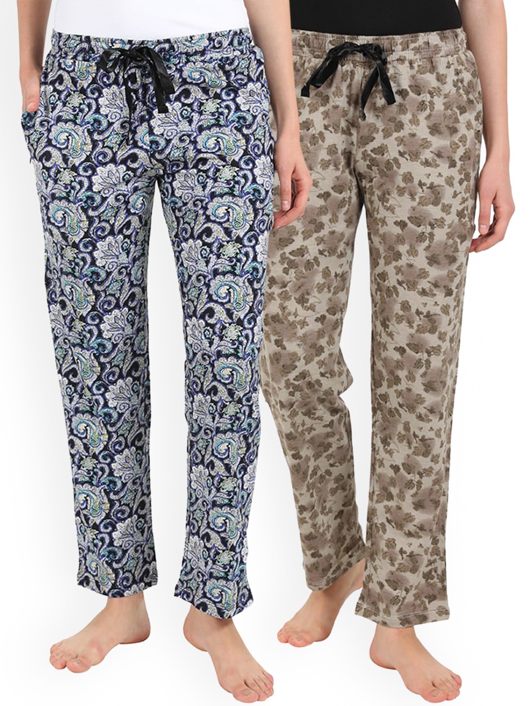 

GROVERSONS Paris Beauty Women Pack of 2 Assorted Printed Lounge Pants