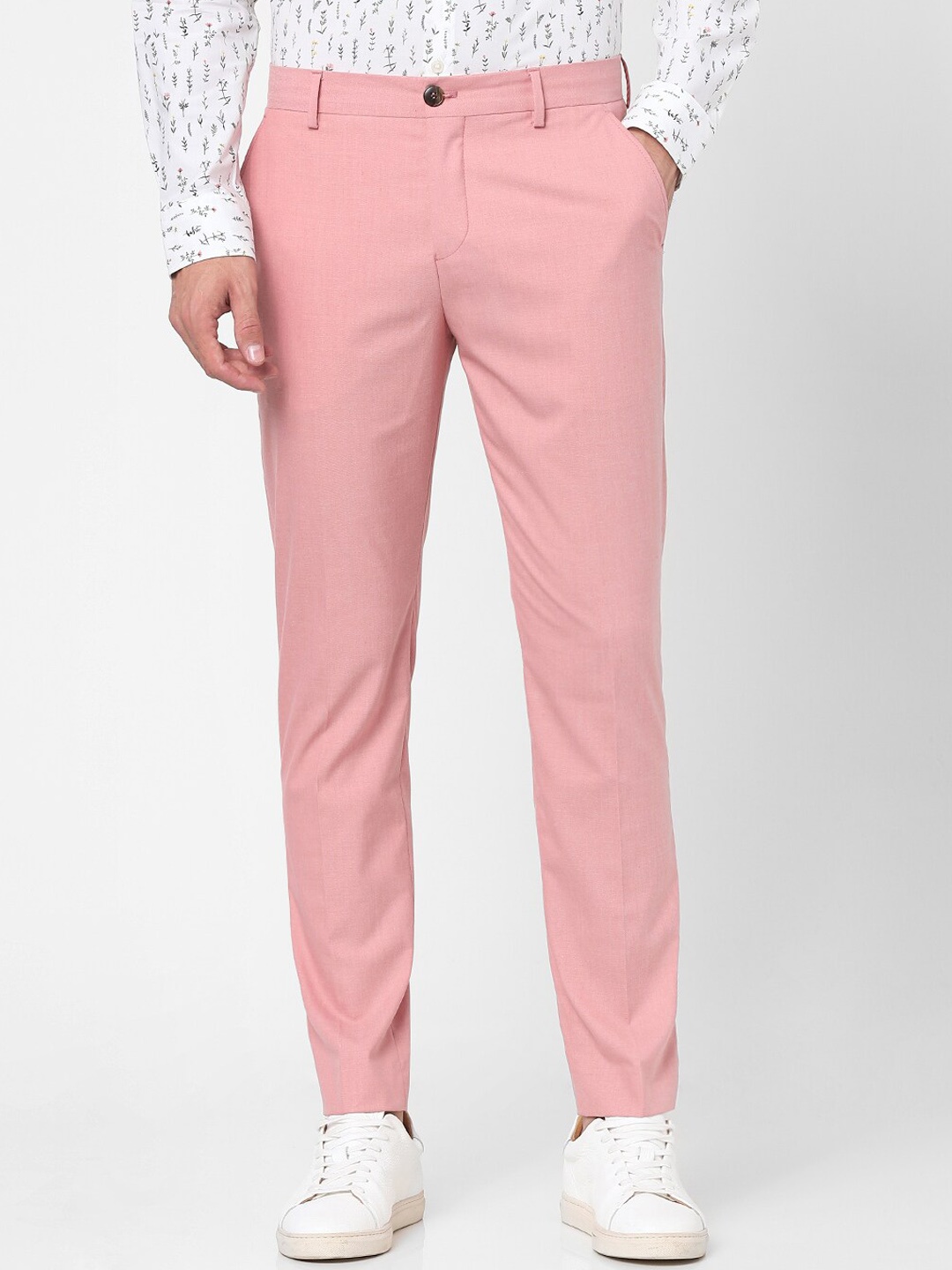 

SELECTED Men Pink Slim Fit Trousers