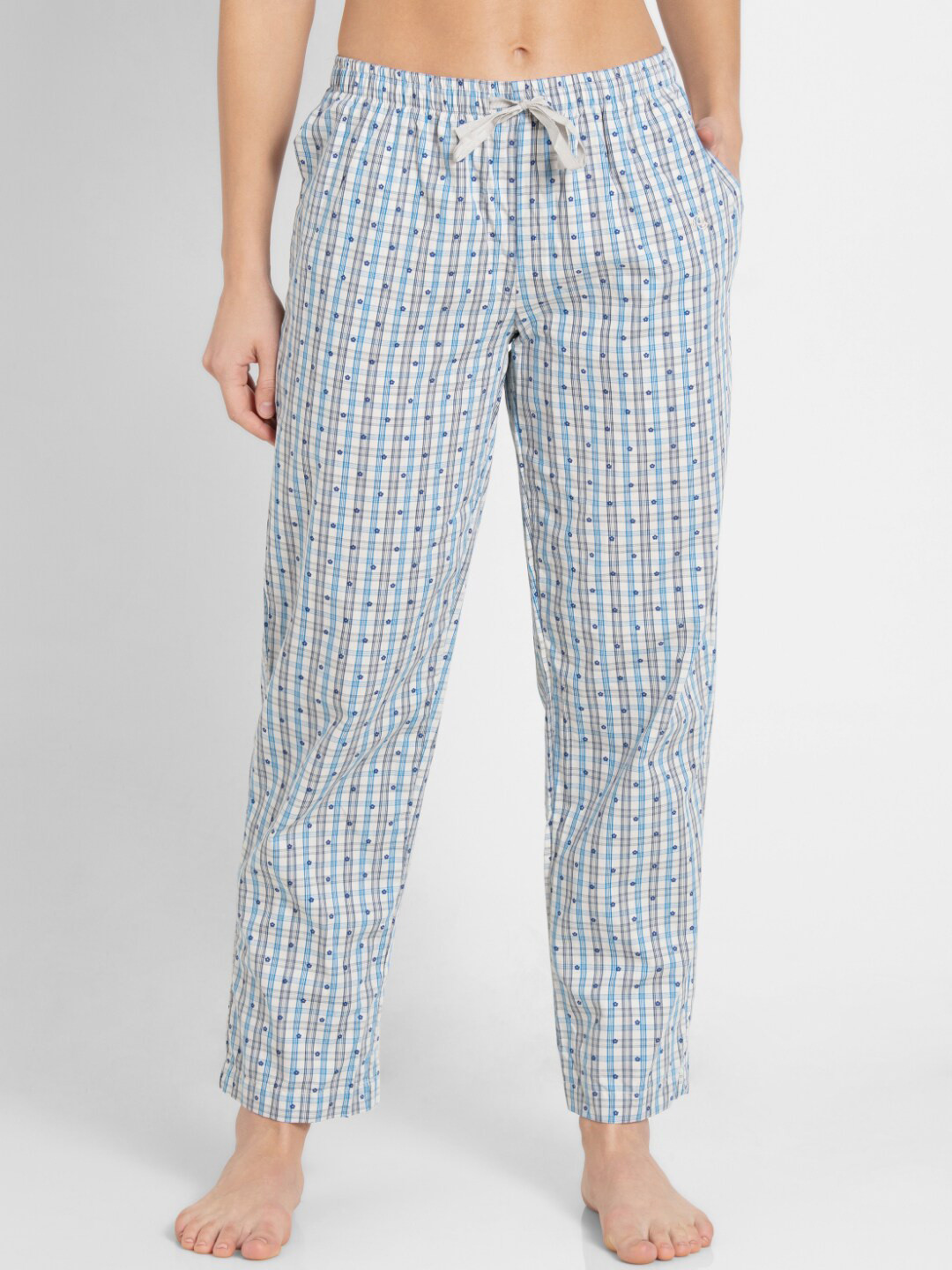 

Jockey Women Blue Printed Cotton Lounge Pants