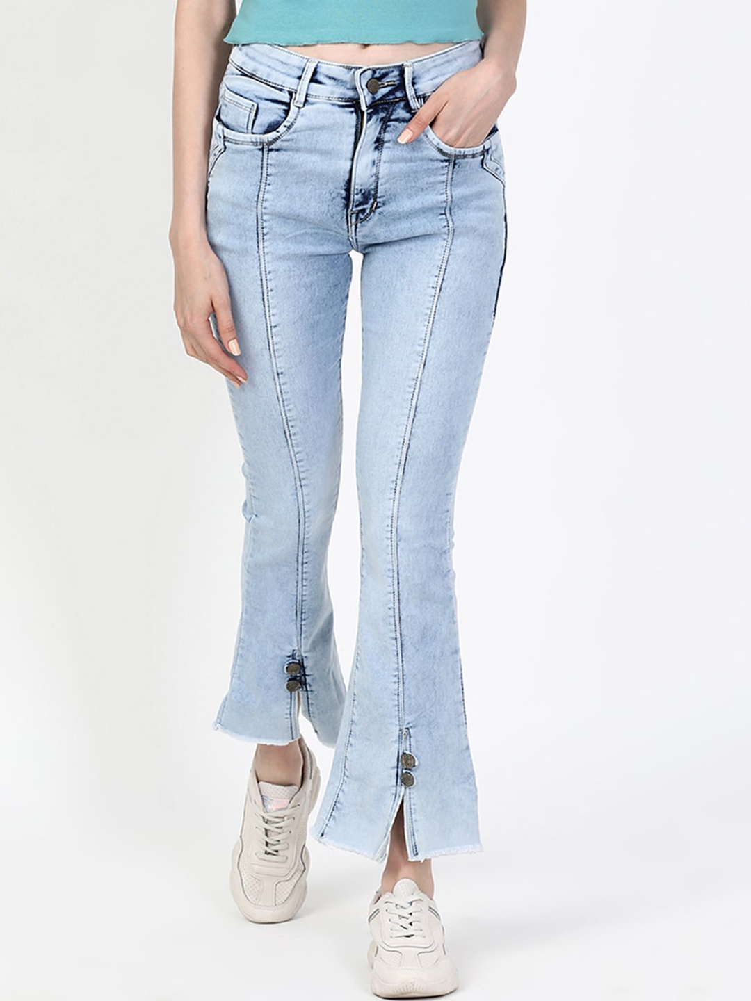 

V2 Value & Variety Women Blue Cotton Heavy Fade Jeans