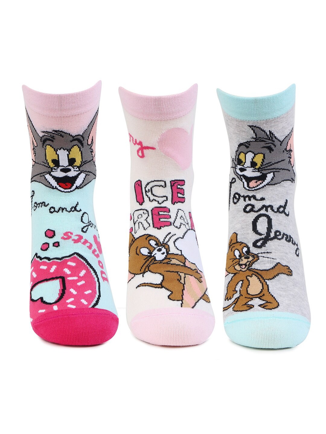 

Bonjour Women Pack Of 3 Assorted Ankle-Length Socks
