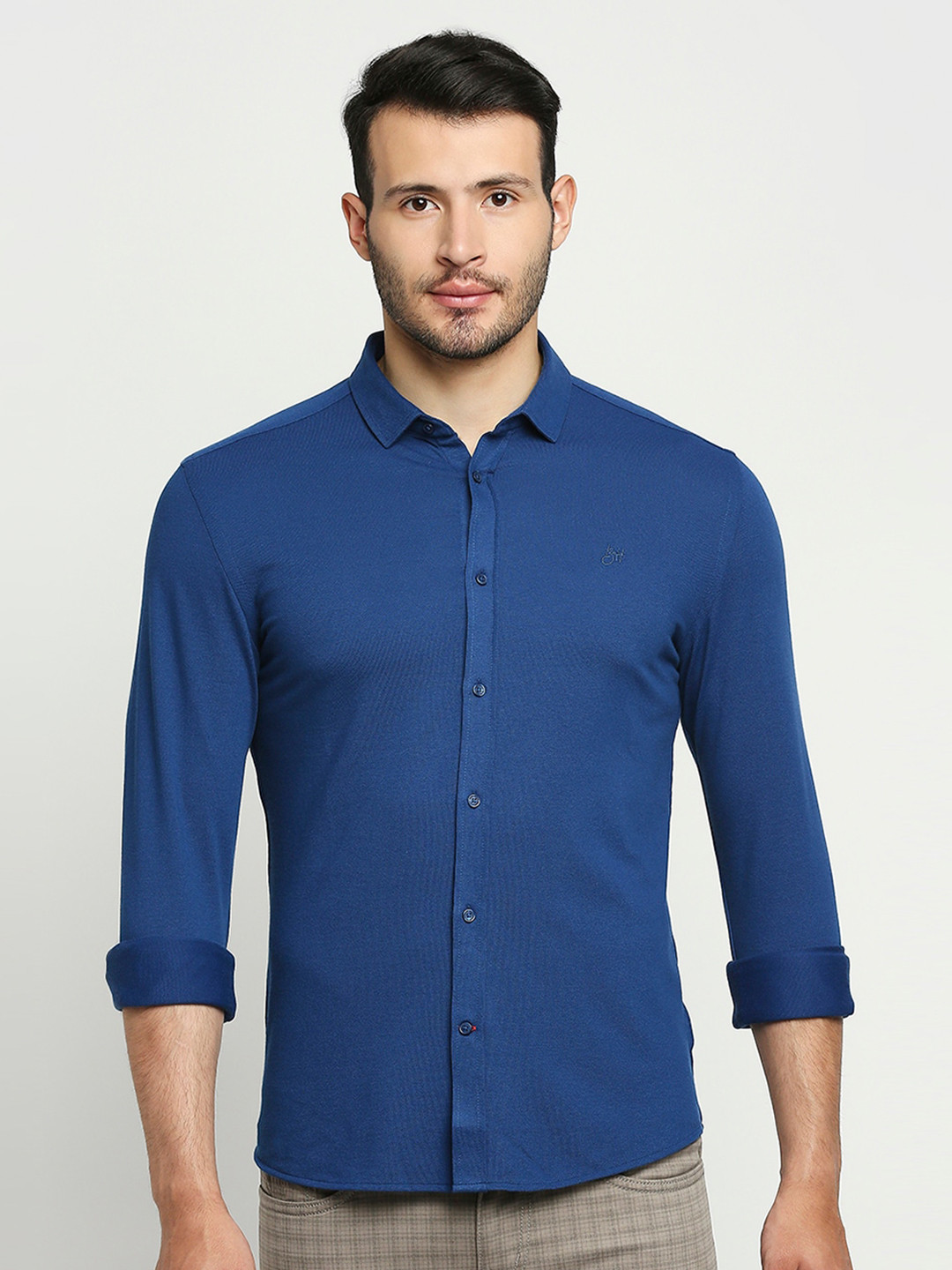 

Being Human Men Blue Comfort Slim Fit Casual Shirt