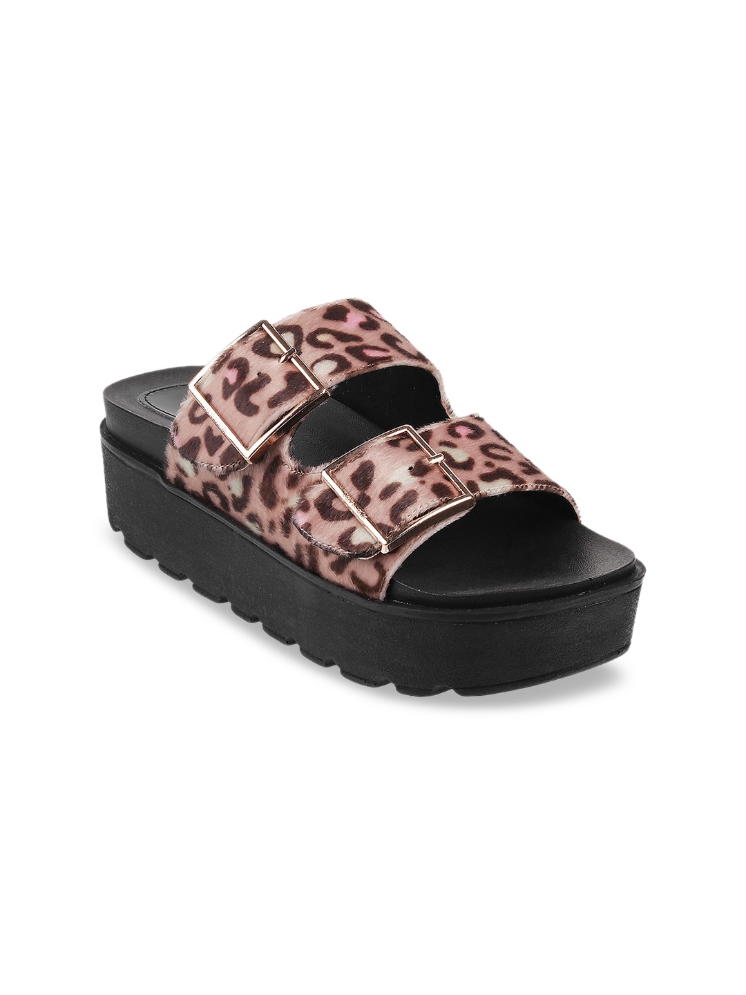 

Catwalk Brown & Black Printed Flatform Heels