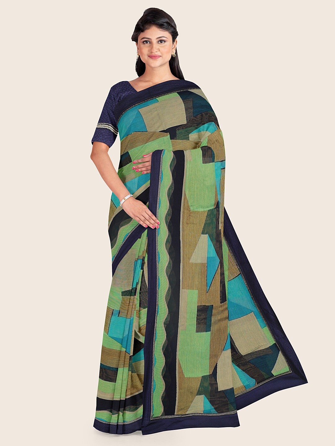 

Pothys Black & Blue Saree