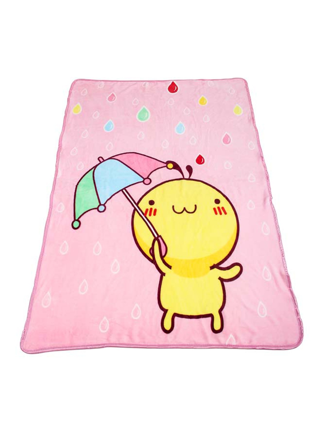 

Butterthief Kids Pink Cartoon Character Printed AC Room 233 GSM Single Bed Blanket