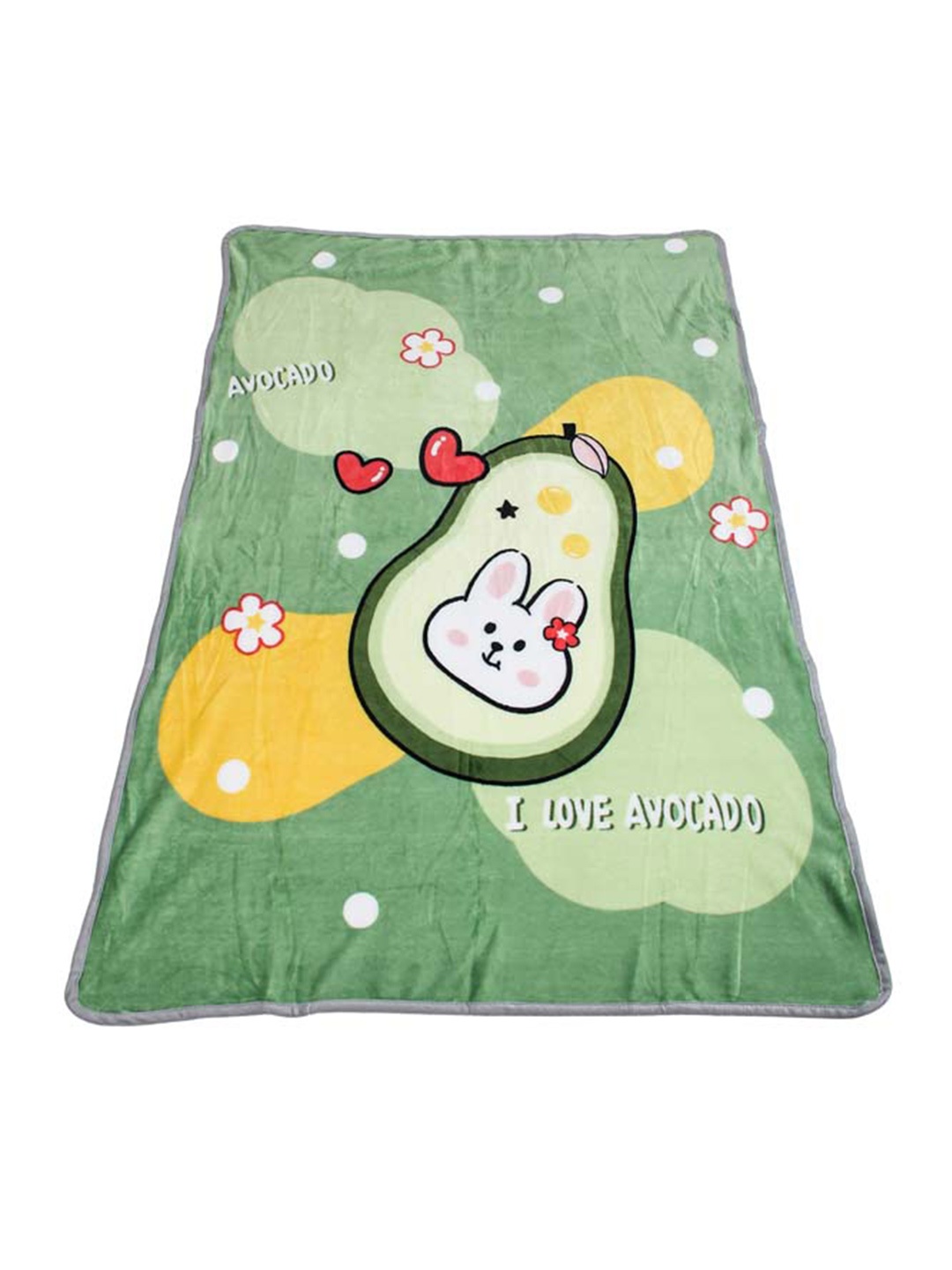 

Butterthief Green & Yellow Cartoon Characters Microfiber AC Room 233 GSM Single Bed Blanket