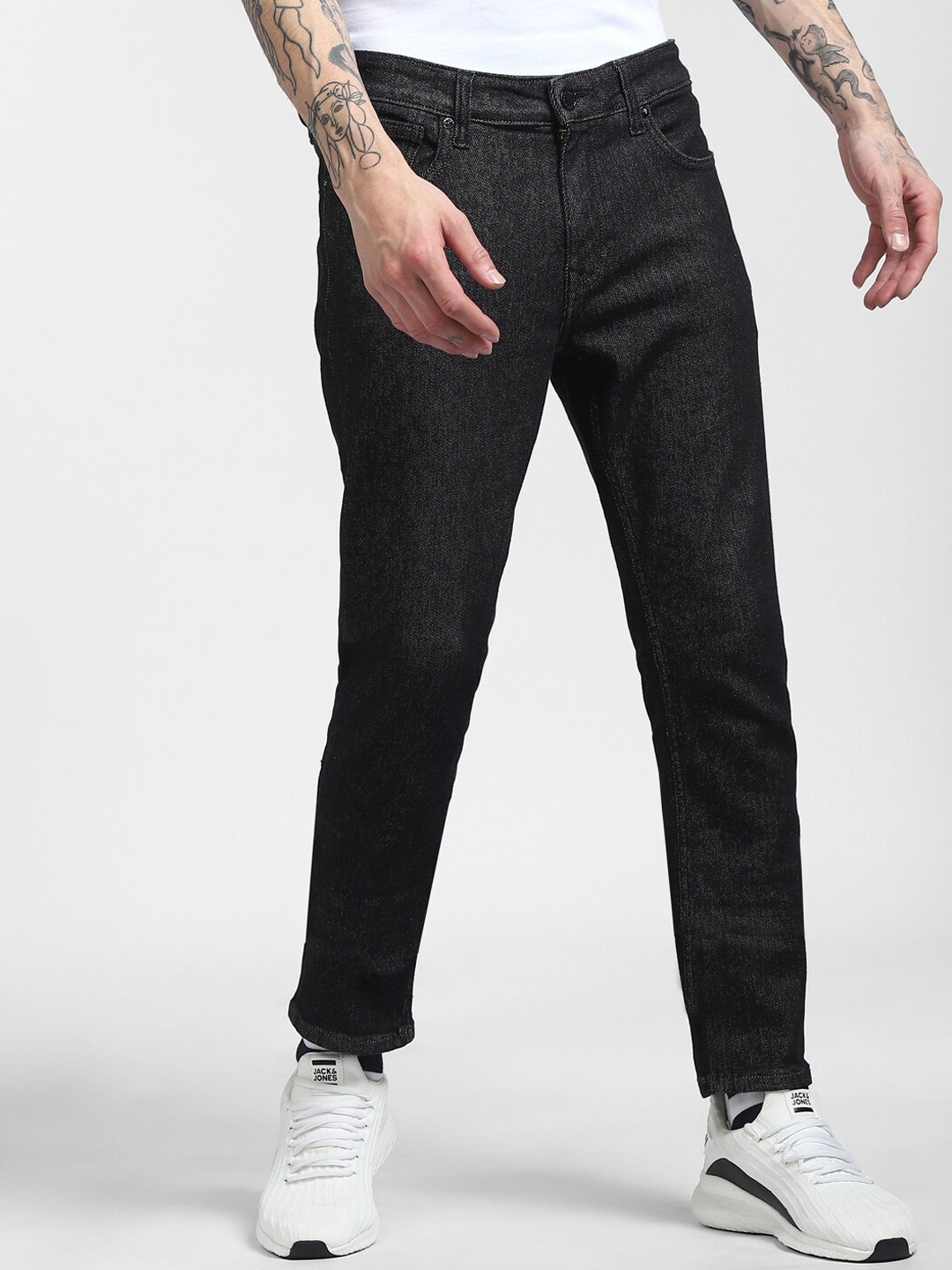 

Jack & Jones Men Black Skinny Fit Low-Rise Jeans