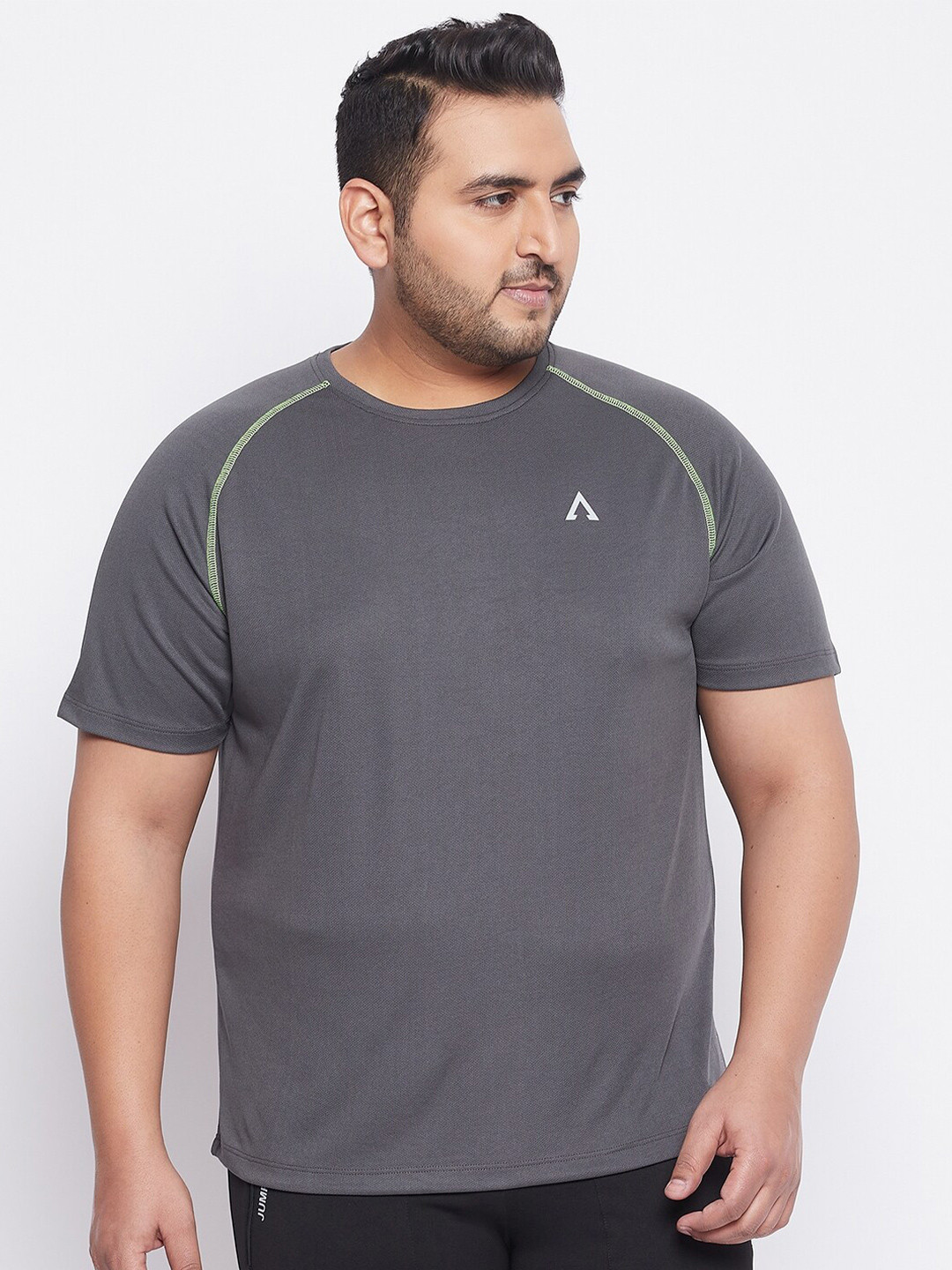 

AUSTIVO Men Charcoal Plus Size T-shirt