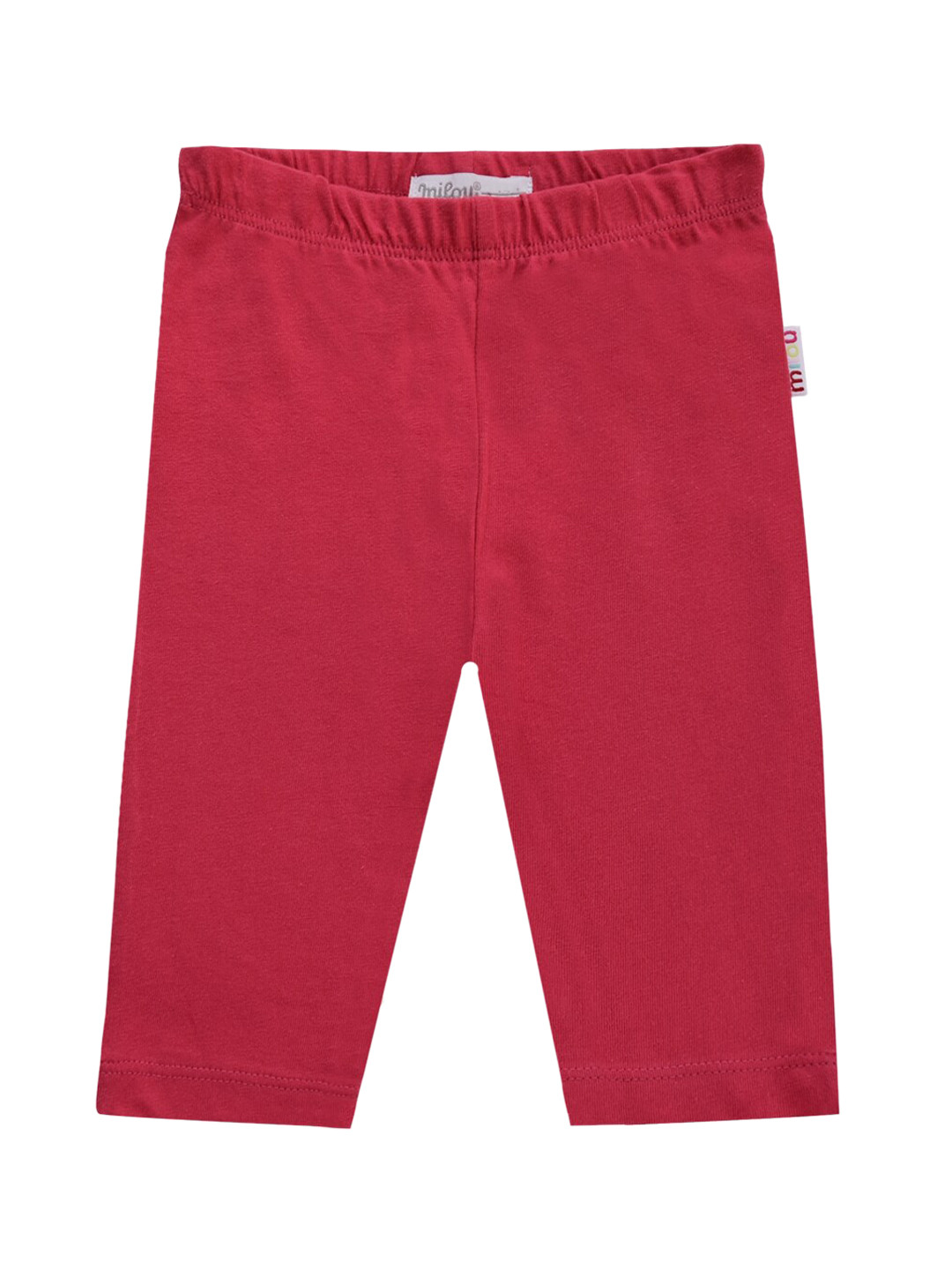 

milou Girls Red Solid Pure Cotton Leggings