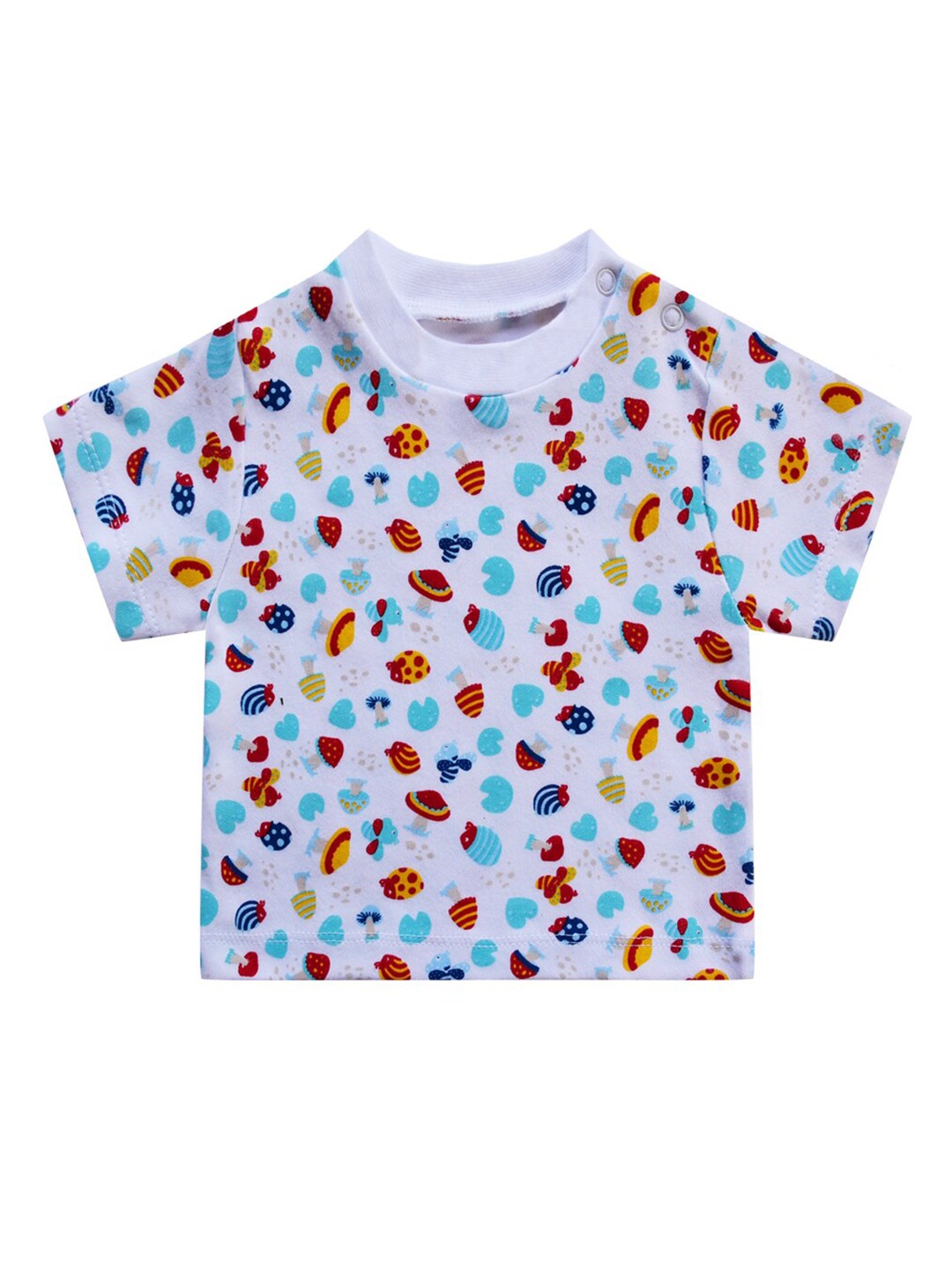 

milou Boys White & Red Printed T-shirt