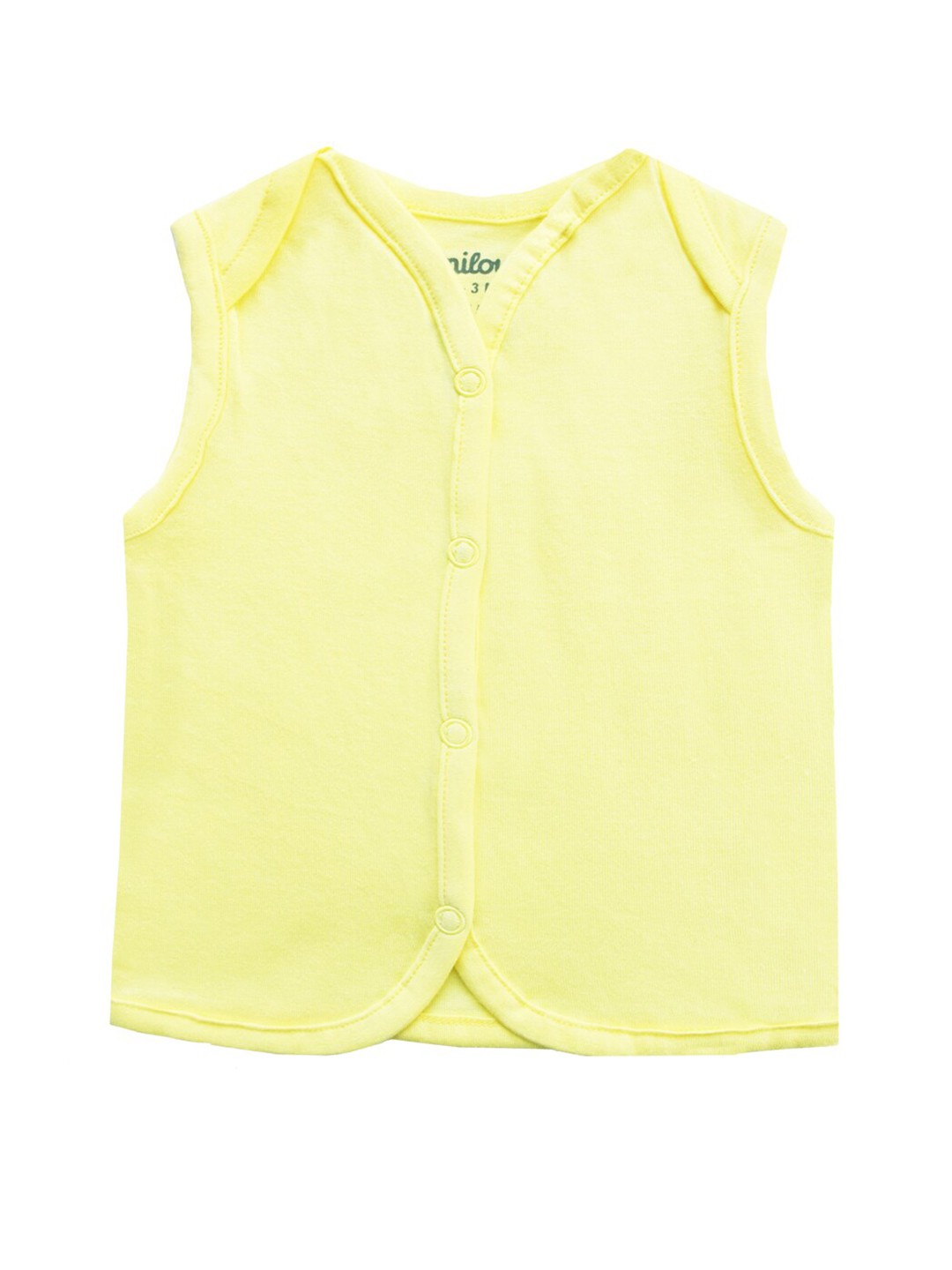 

milou Girls Yellow Solid Pure Cotton Top