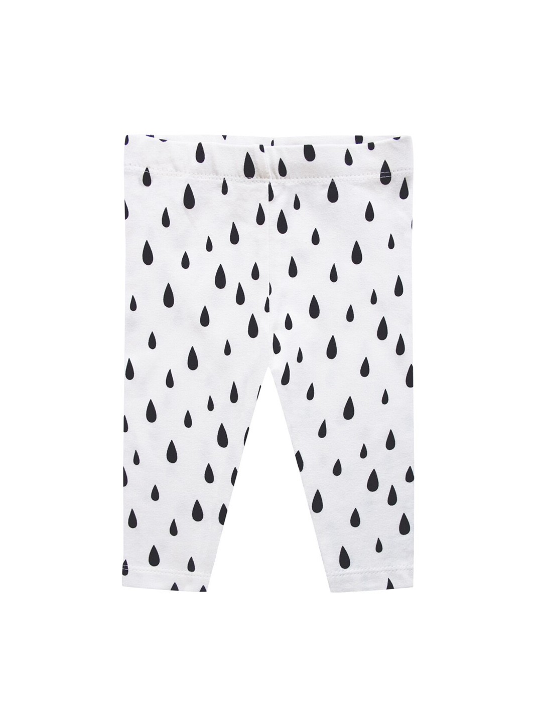 

milou Girls White Printed Pure Cotton Leggings