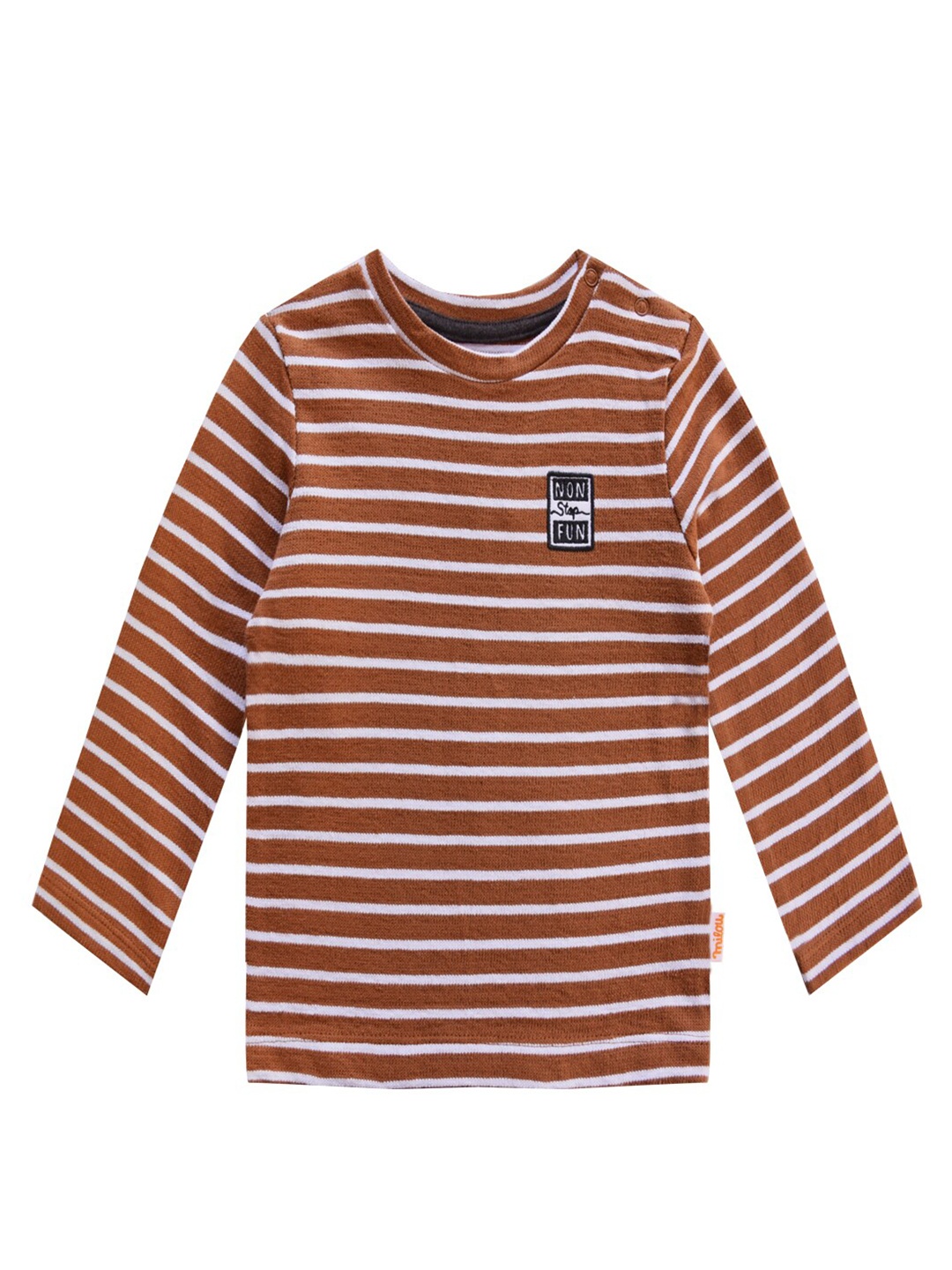 

milou Boys Brown Striped T-shirt