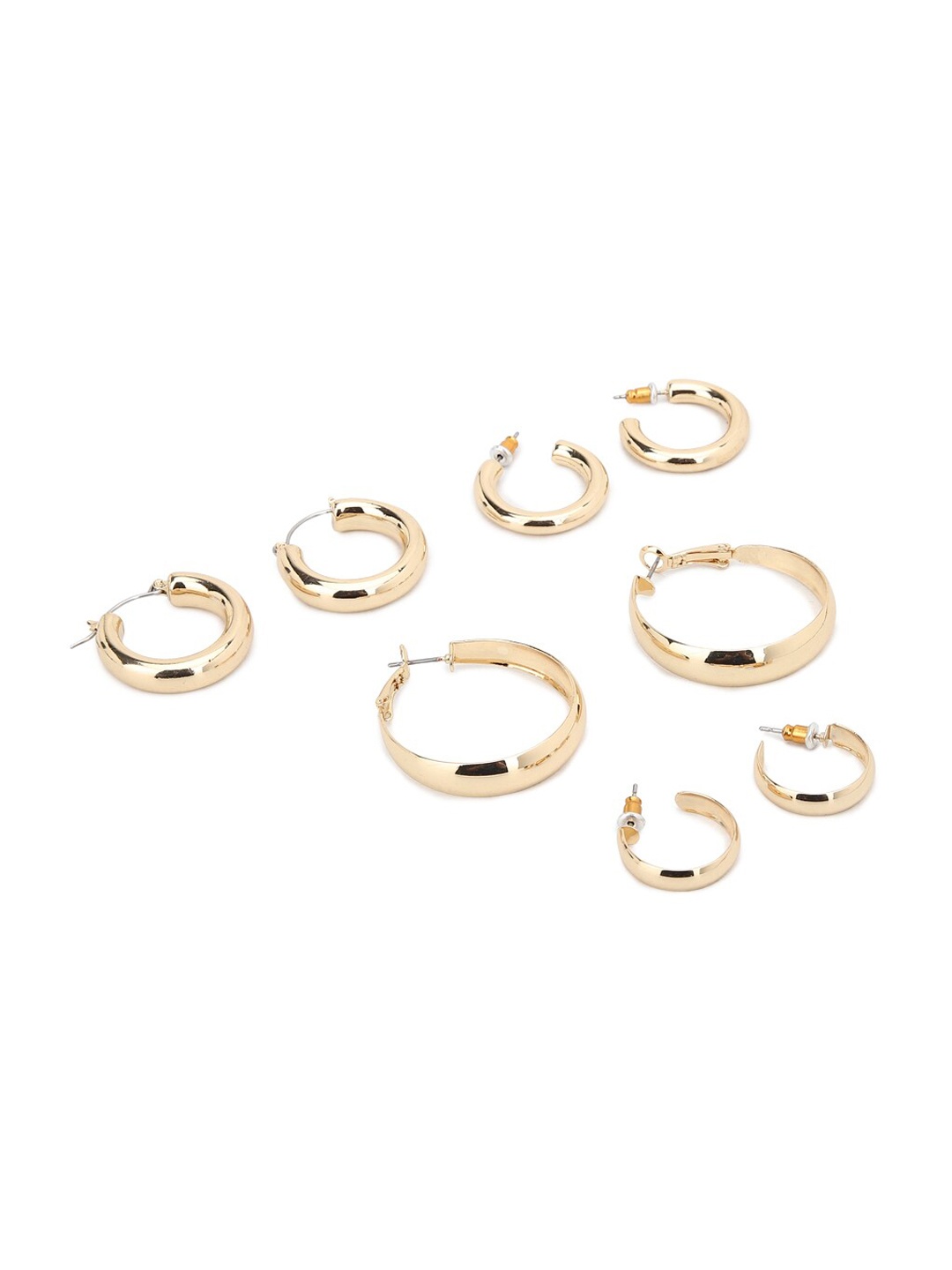 

FOREVER 21 Pack Of 4 Gold-Toned Circular Hoop Earrings