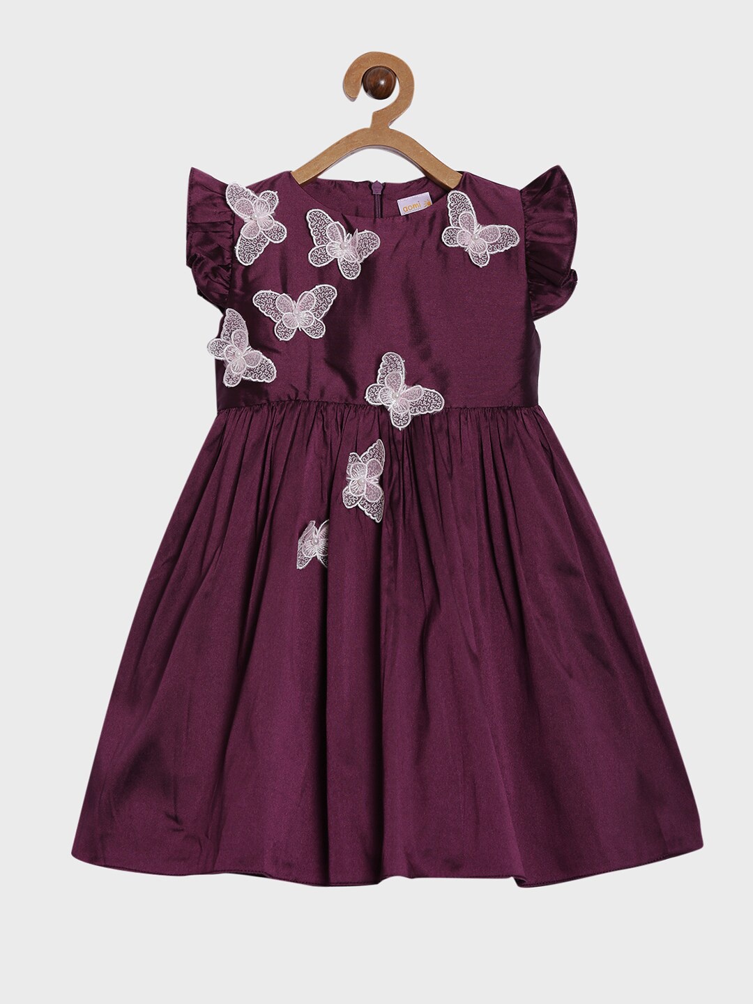 

Aomi Maroon Fit and Flare Dress