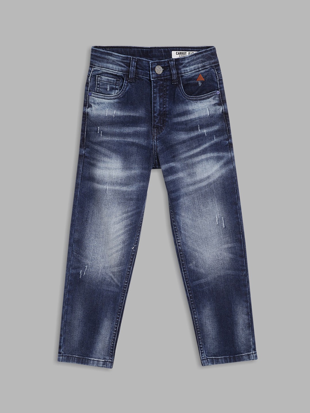 

Blue Giraffe Boys Blue Mildly Distressed Heavy Fade Jeans