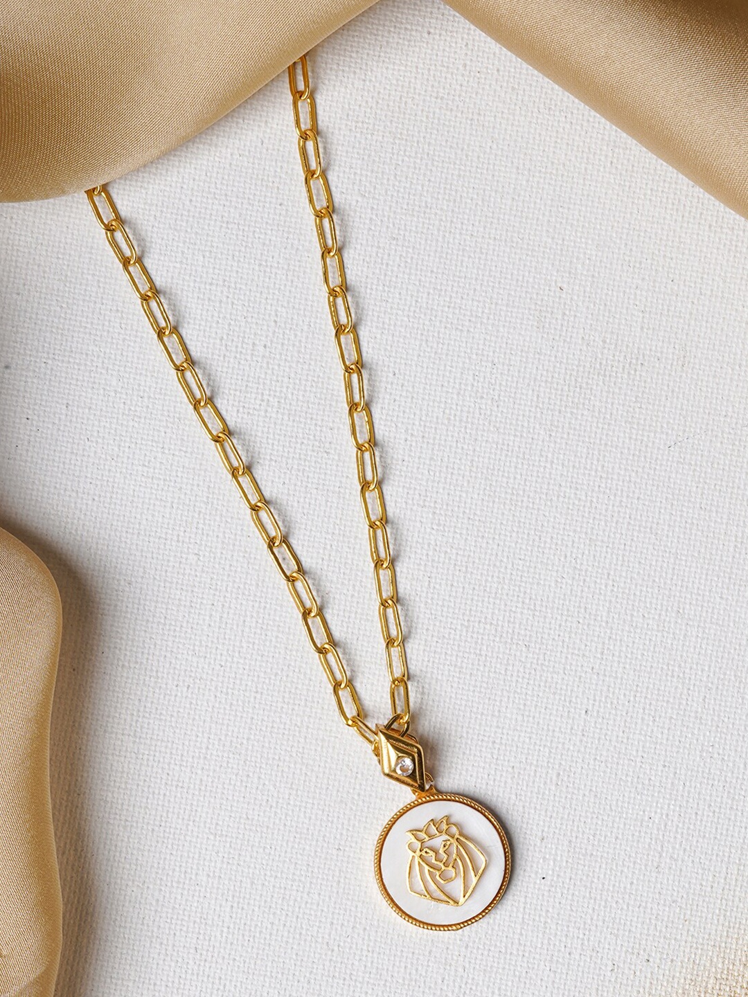 

JOKER & WITCH 18K Gold-Plated Leo Zodiac Brass Handcrafted Necklace