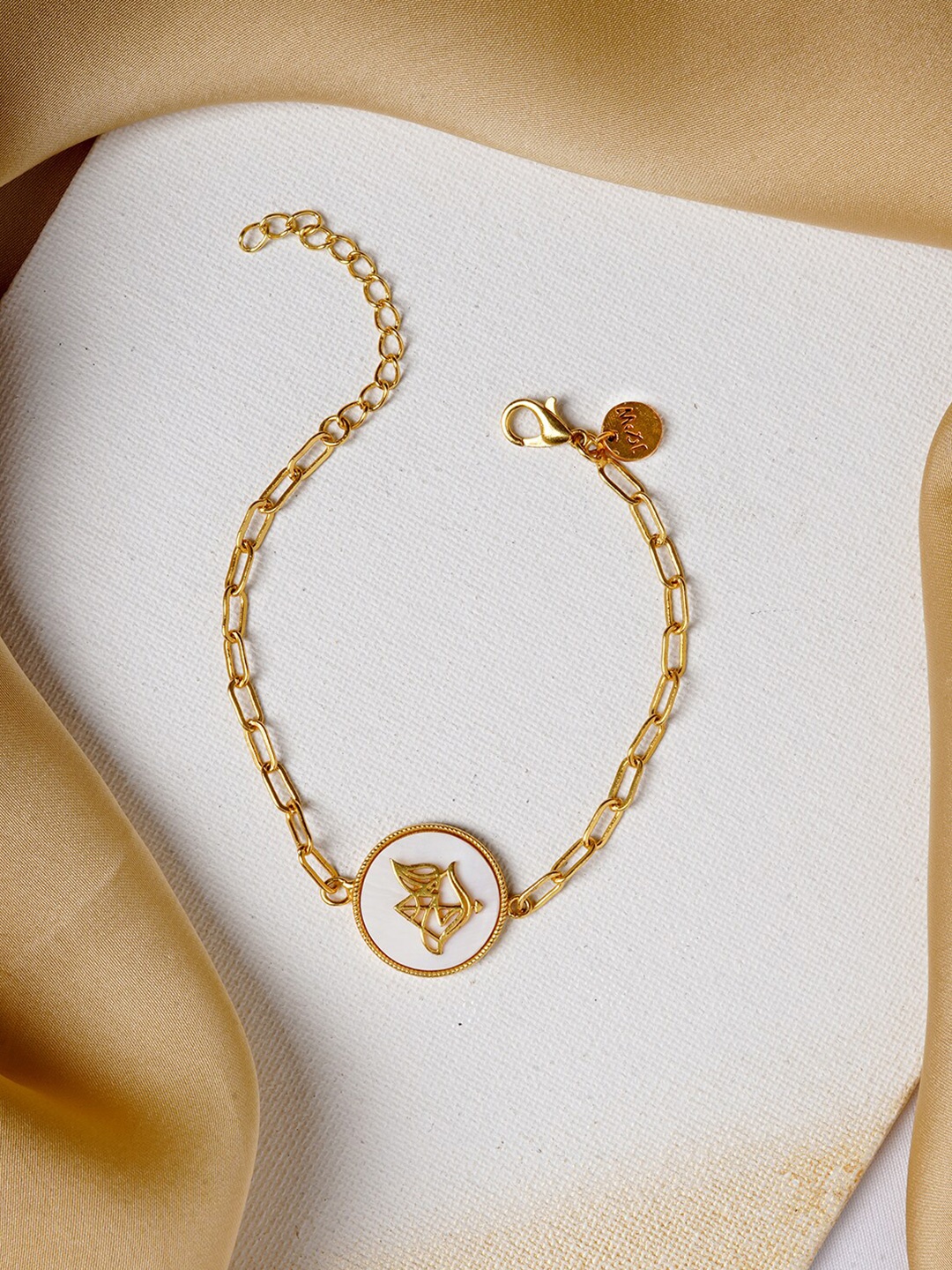 

JOKER & WITCH Women 18K Gold-Plated & White Link Bracelet