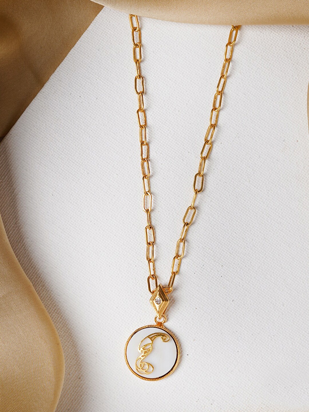 

JOKER & WITCH Women 18K Gold-Plated & White Capricorn Zodiac Pendant Necklace