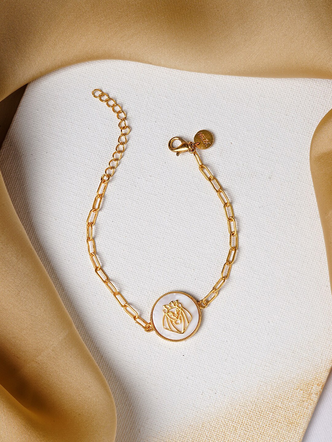

JOKER & WITCH Women 18K Gold-Plated & White Brass Link Bracelet