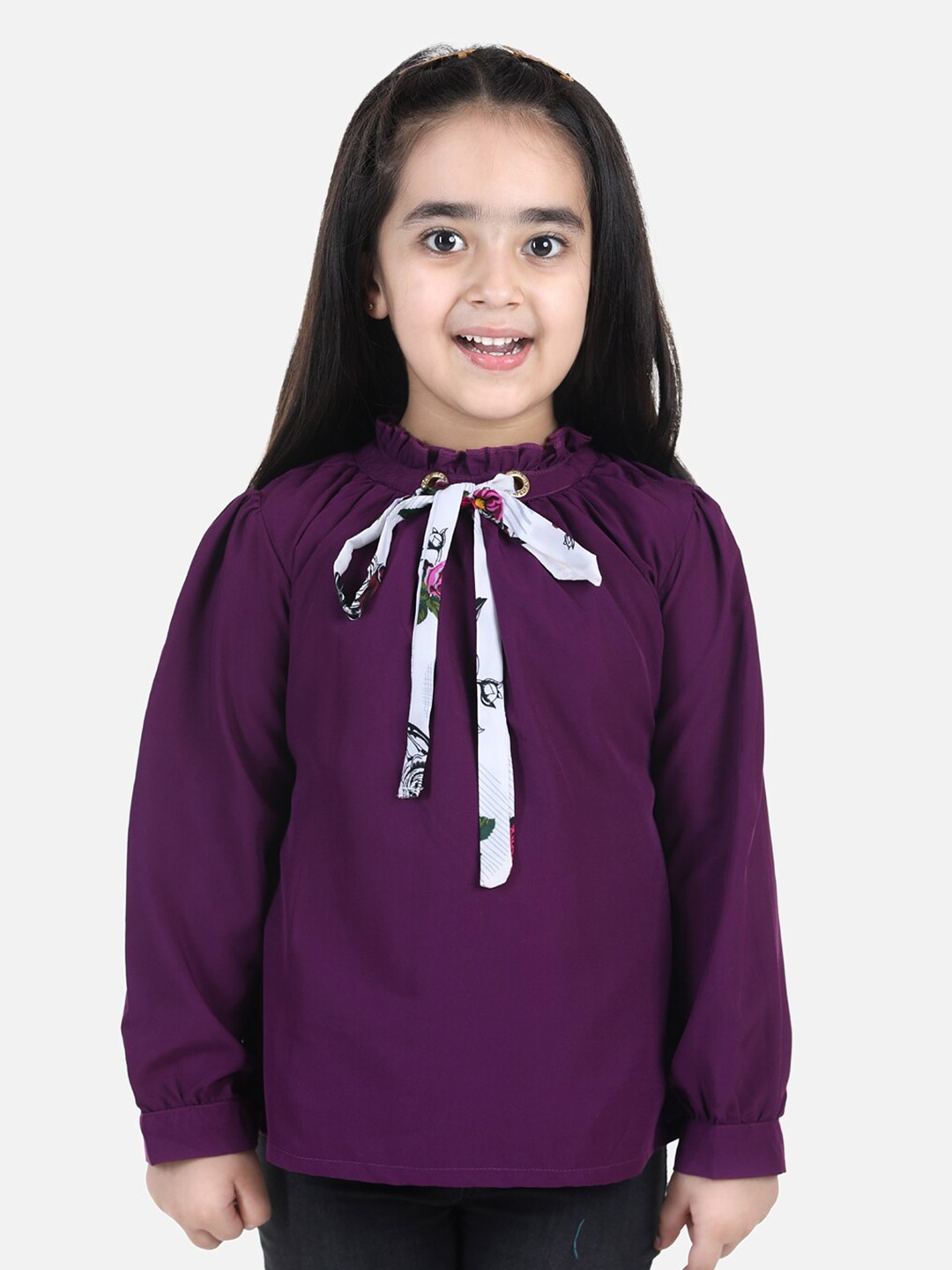 

Cutiekins Purple Crepe Regular Top