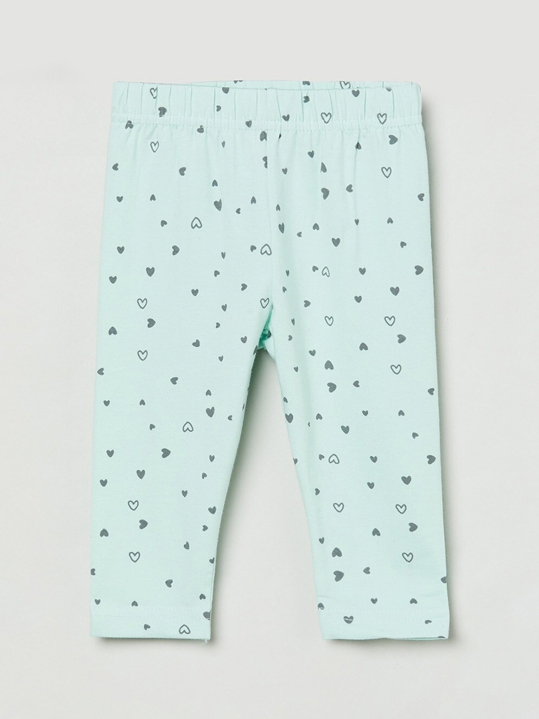 

max Girls Green Printed Leggings