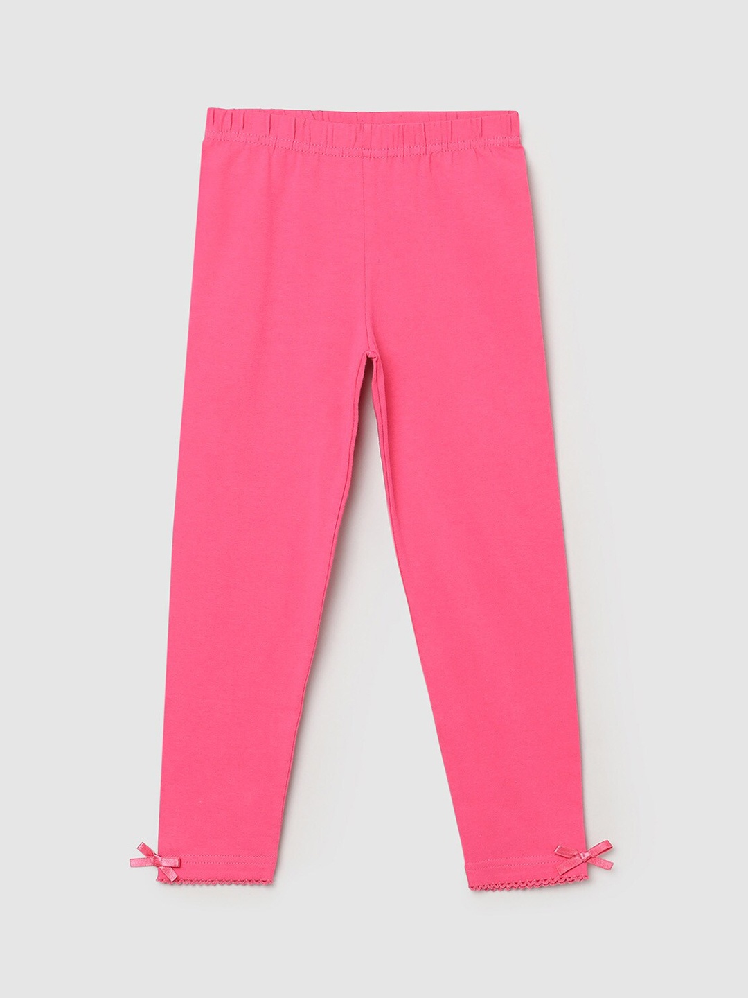 

max Girls Pink Solid Leggings