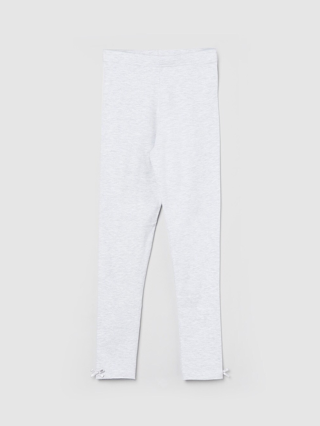 

max Girls Grey Solid Leggings