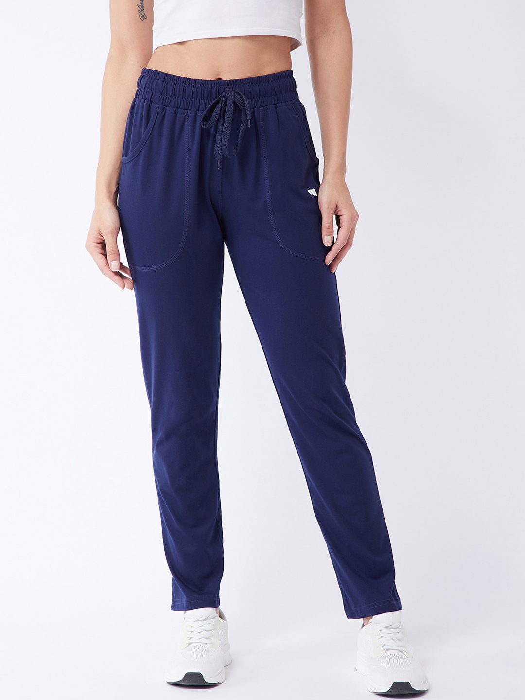 

Modeve Women Navy Blue Solid Regular Fit Track Pants