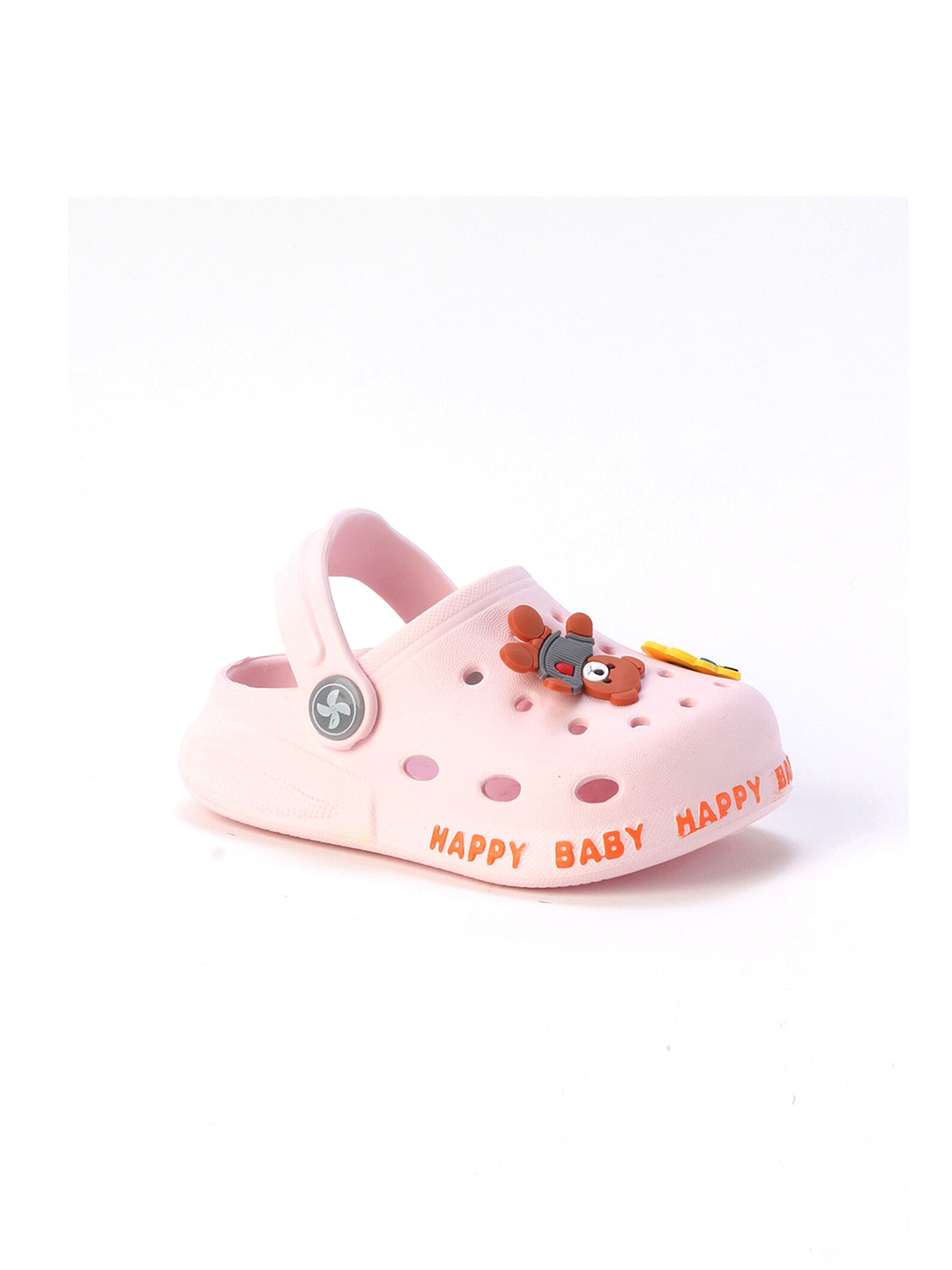 

Lil Lollipop Kids Pink & Brown Printed Rubber Clogs