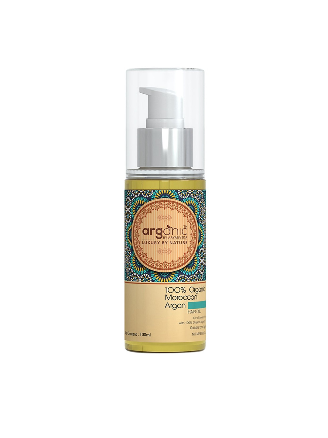 

Aryanveda By Arganic Hair Oil for Split Ends & Minimizes Breakage - 100 ml, Beige