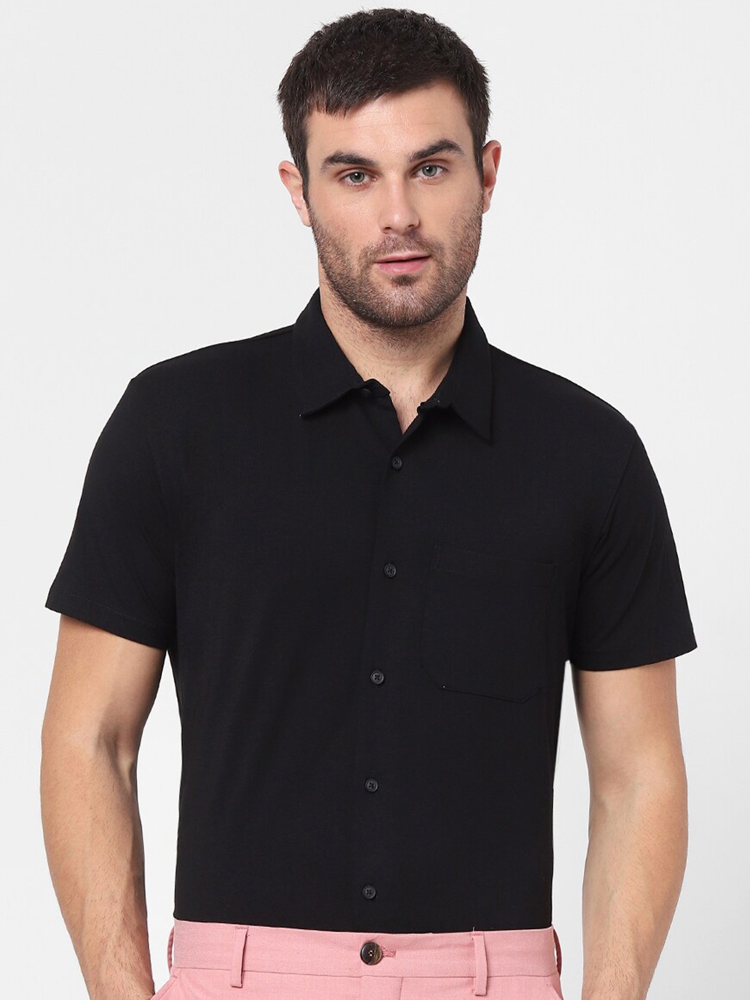 

SELECTED Men Black Casual Shirt